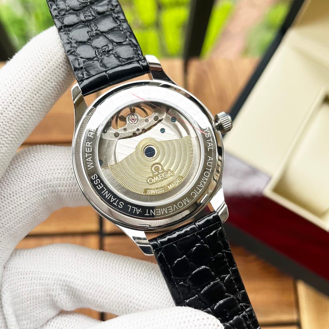 Omega White Watch