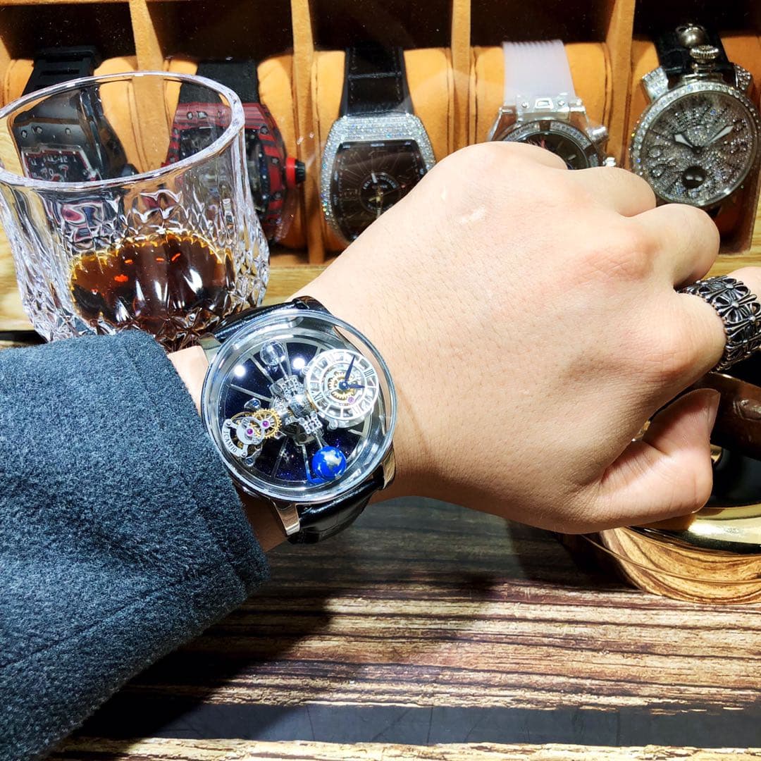 Luxury Watch Black Bag