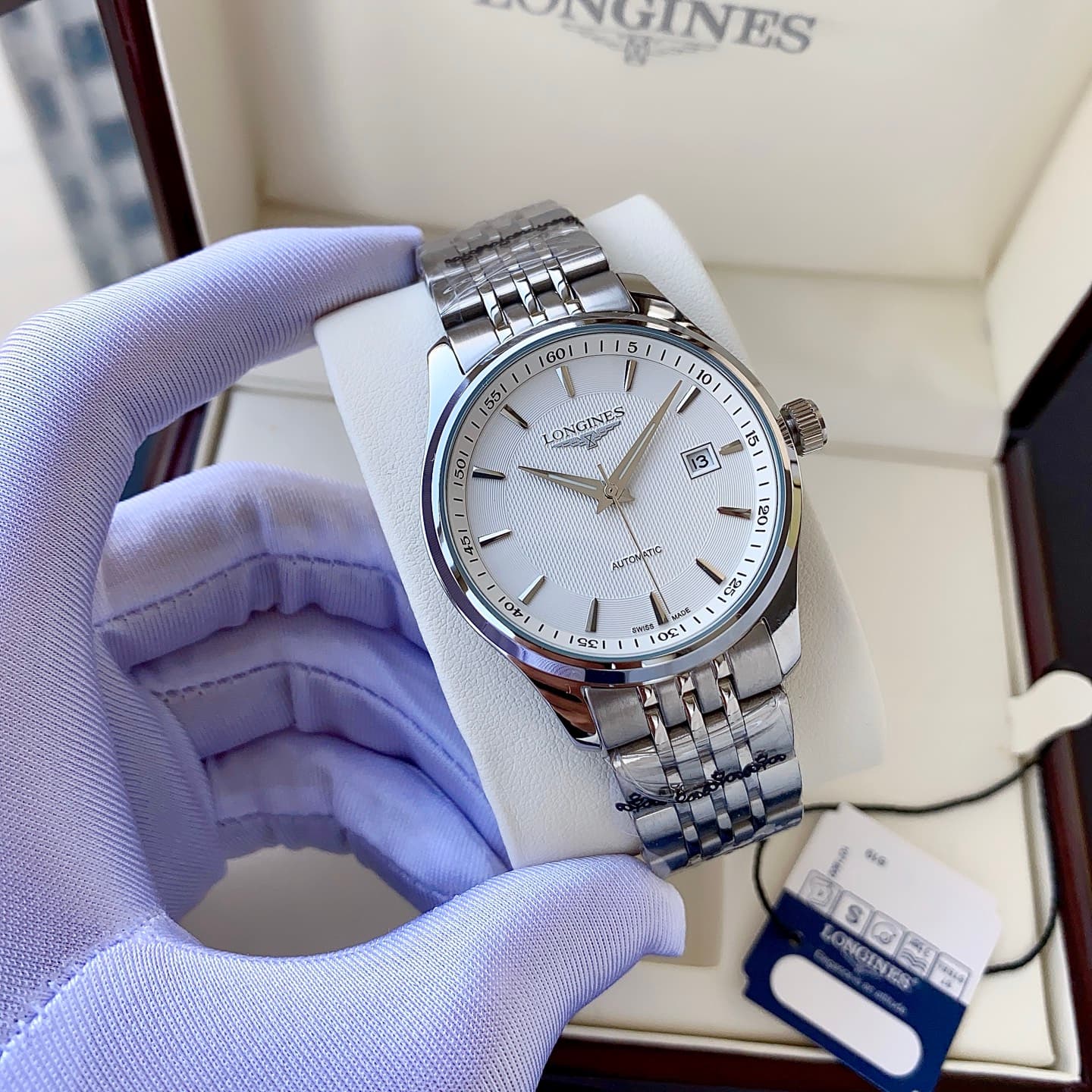 Longines White Watch