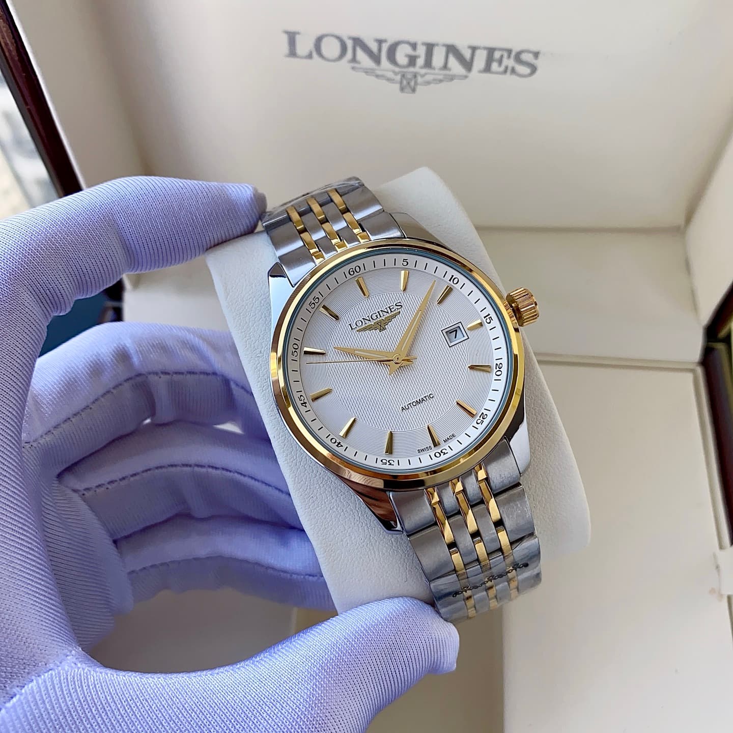 Longines White Watch