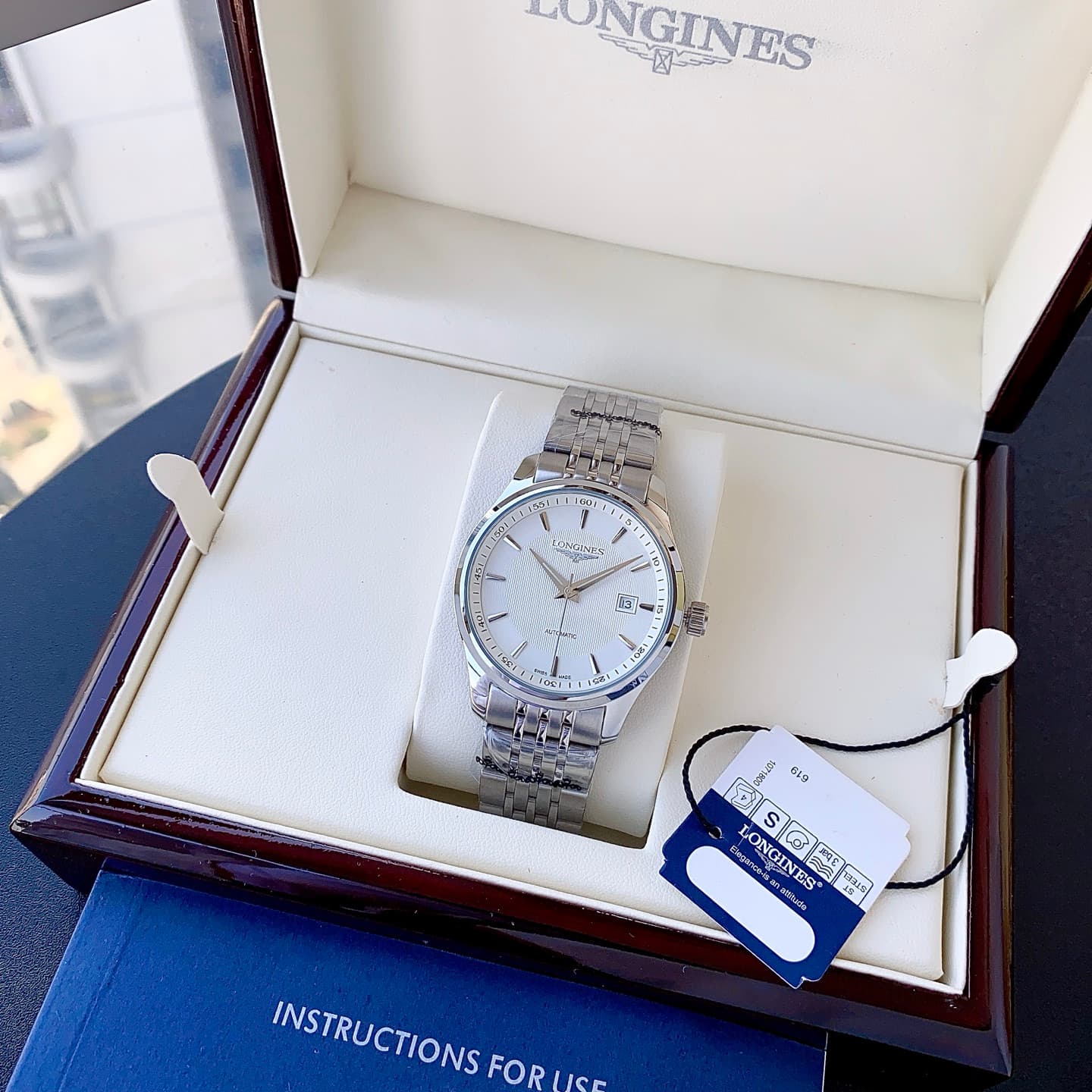 Longines White Watch