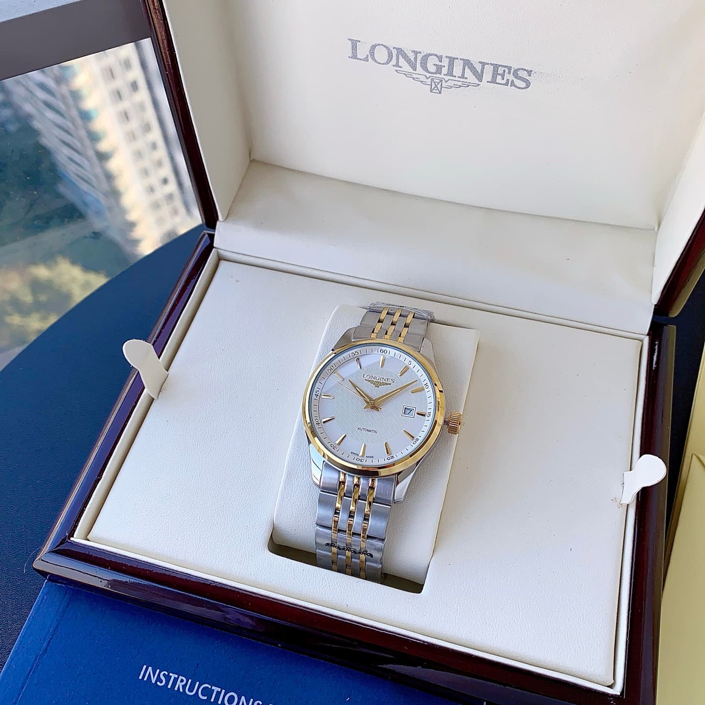 Longines White Watch