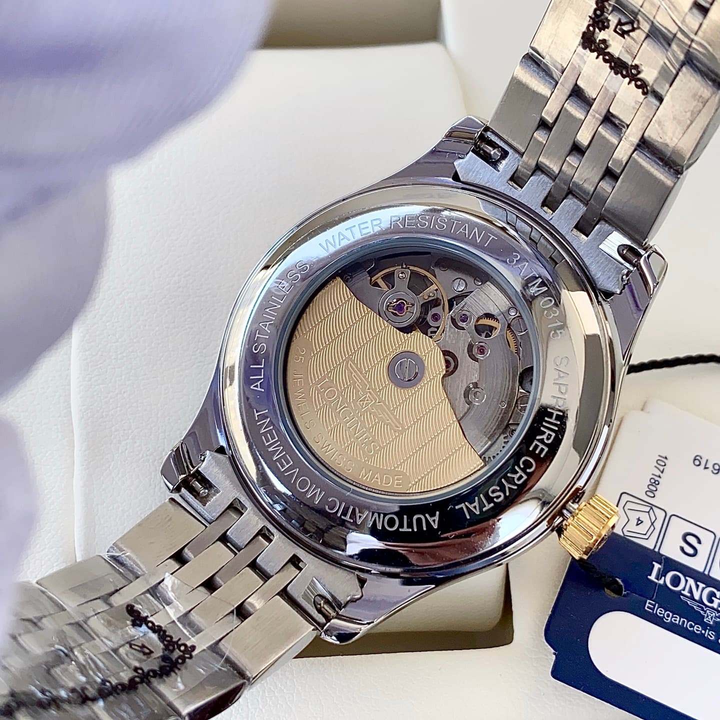 Longines White Watch
