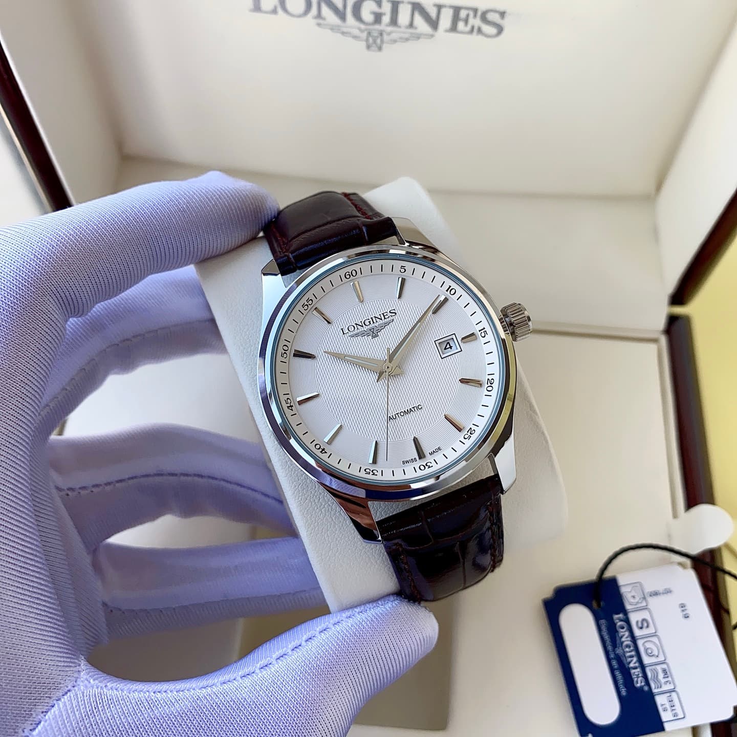 Longines White Watch