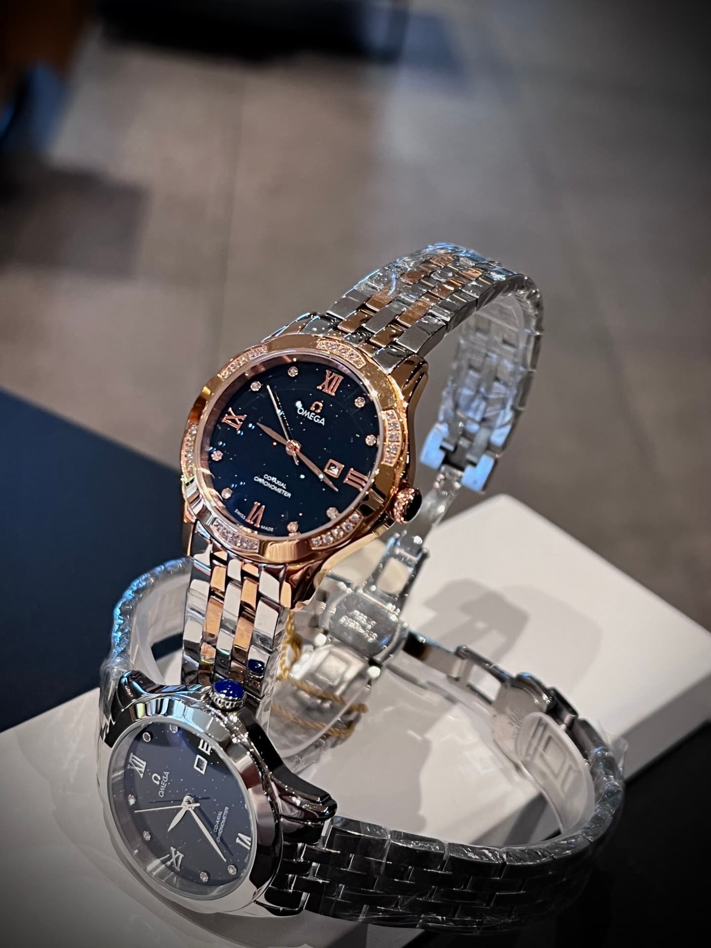 Omega White Watch