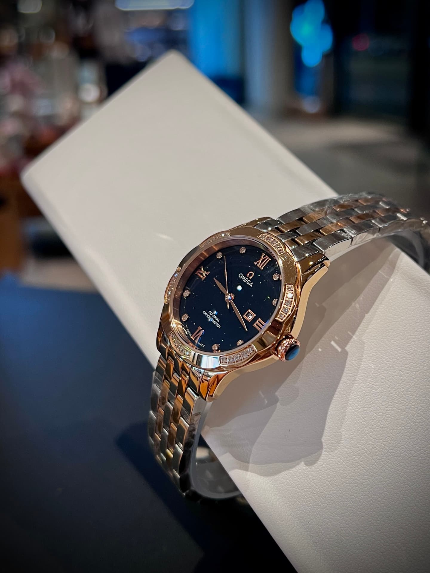 Omega White Watch
