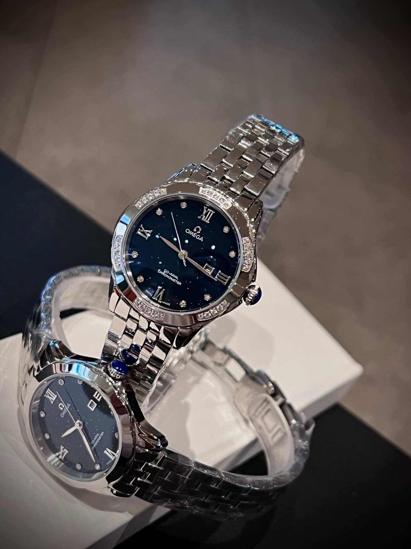 Omega White Watch