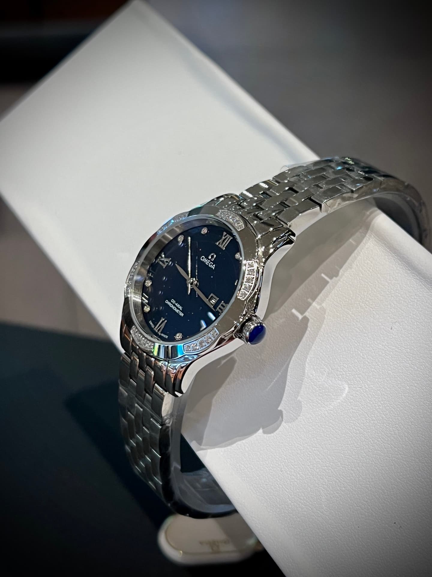 Omega White Watch