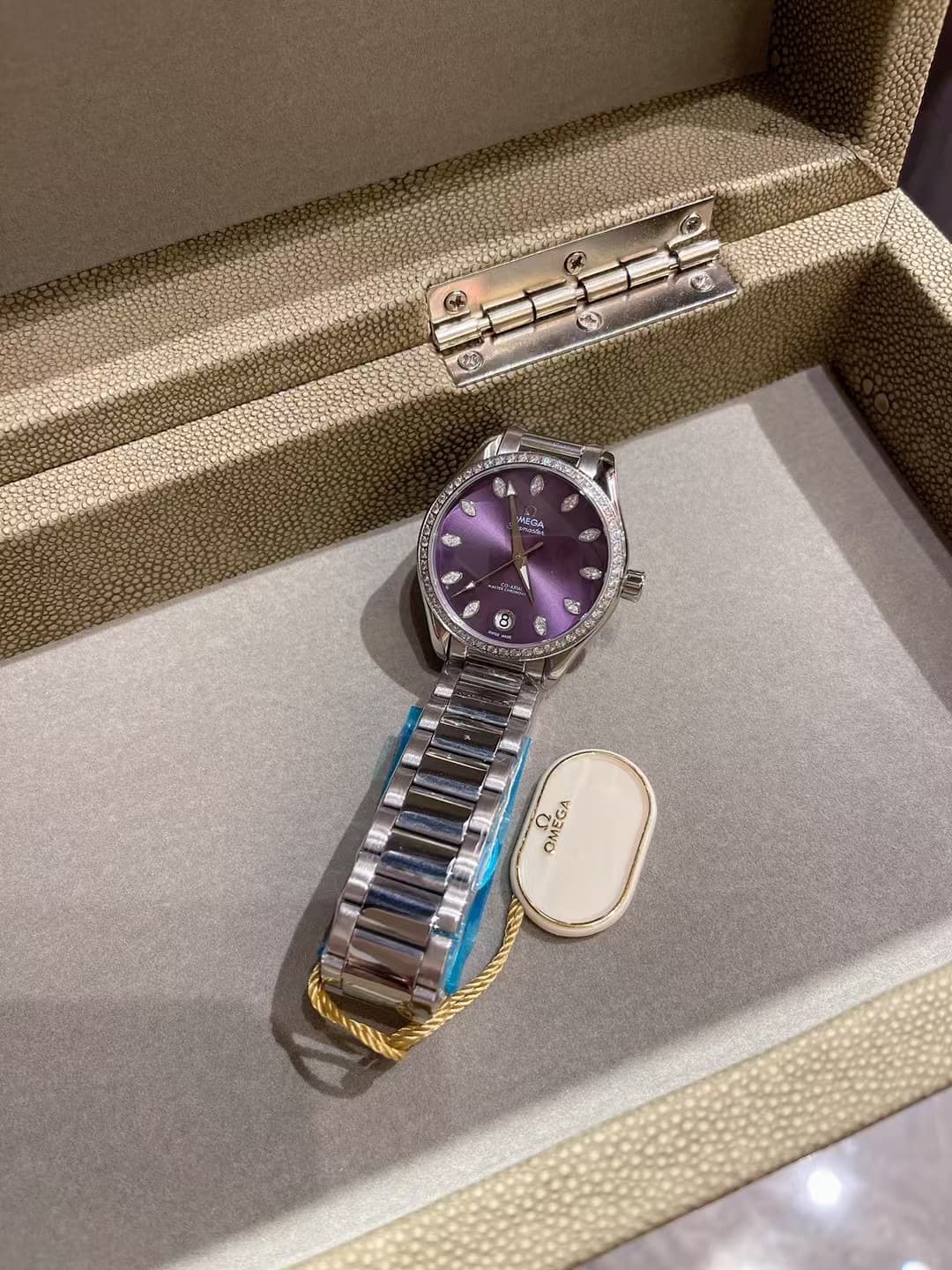 Omega White Watch