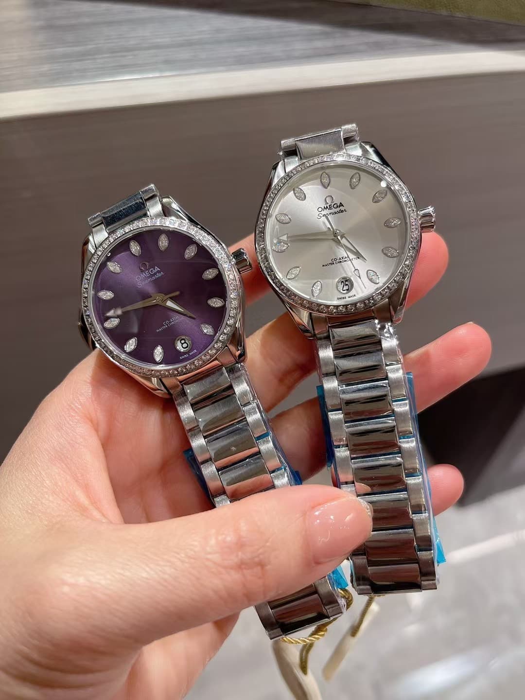 Omega White Watch