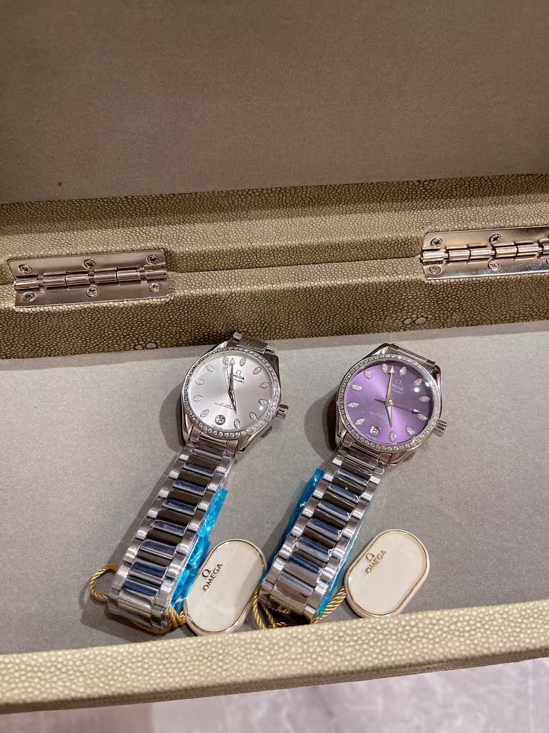 Omega White Watch