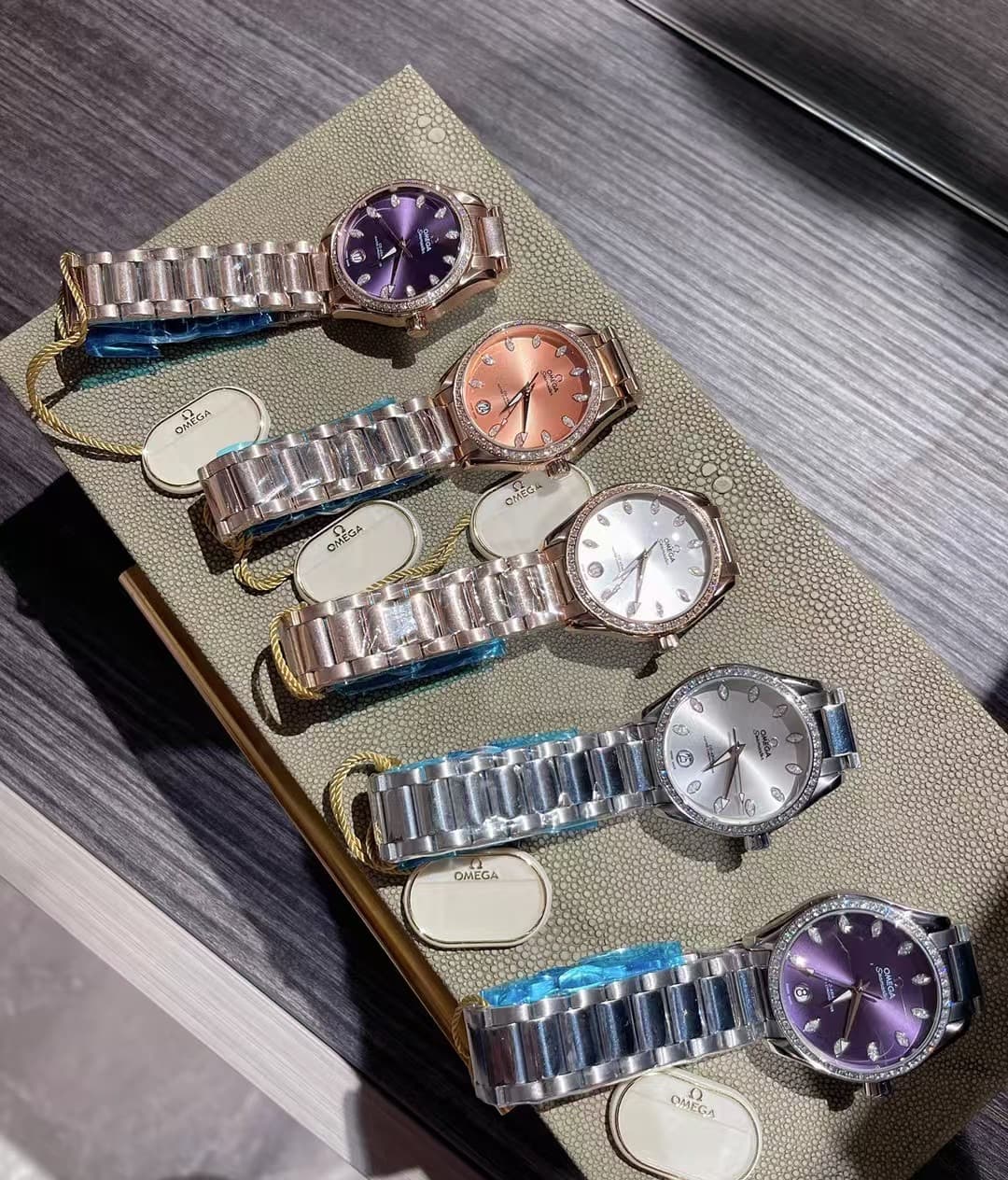 Omega White Watch