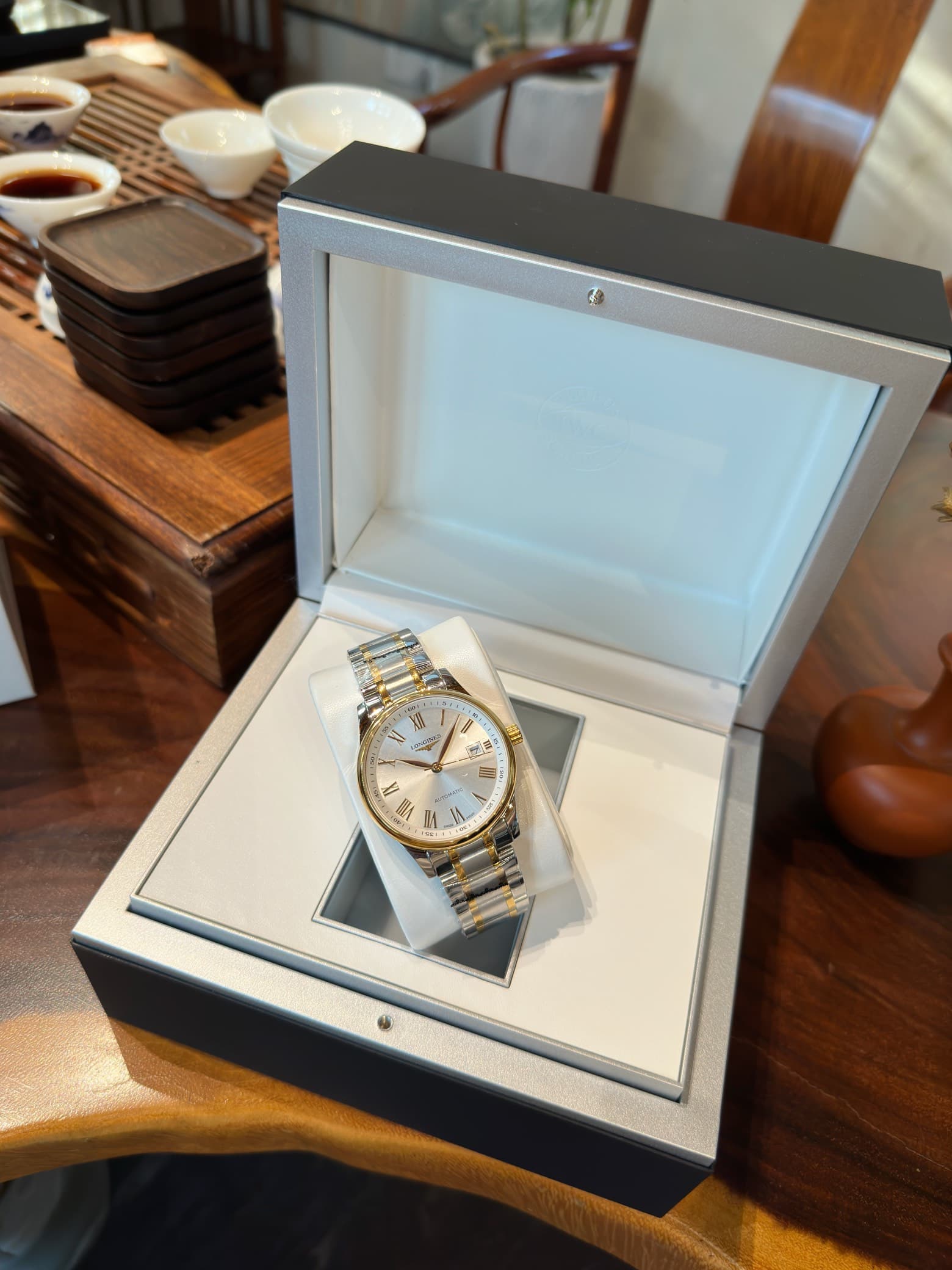 Longines White Watch