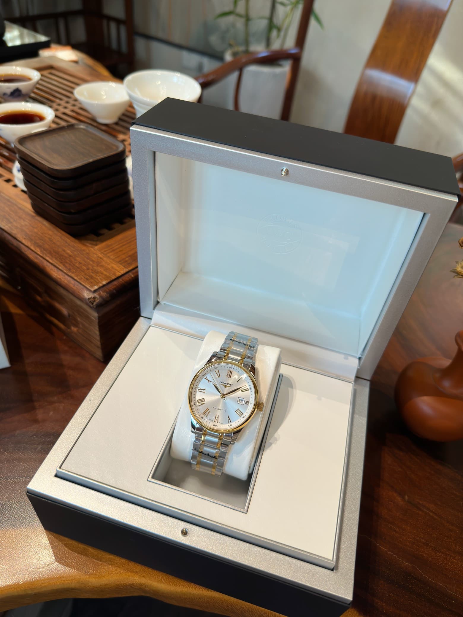 Longines White Watch