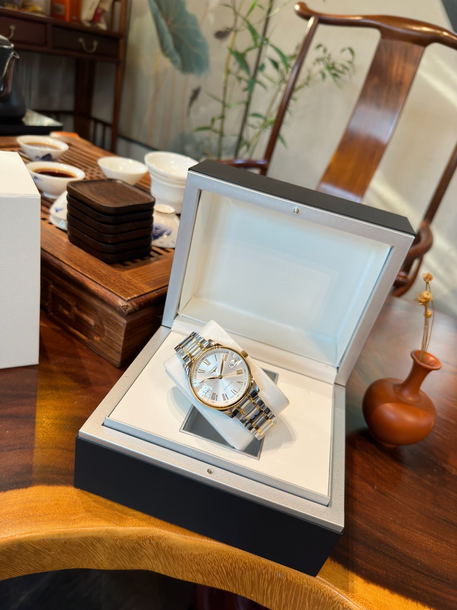 Longines White Watch