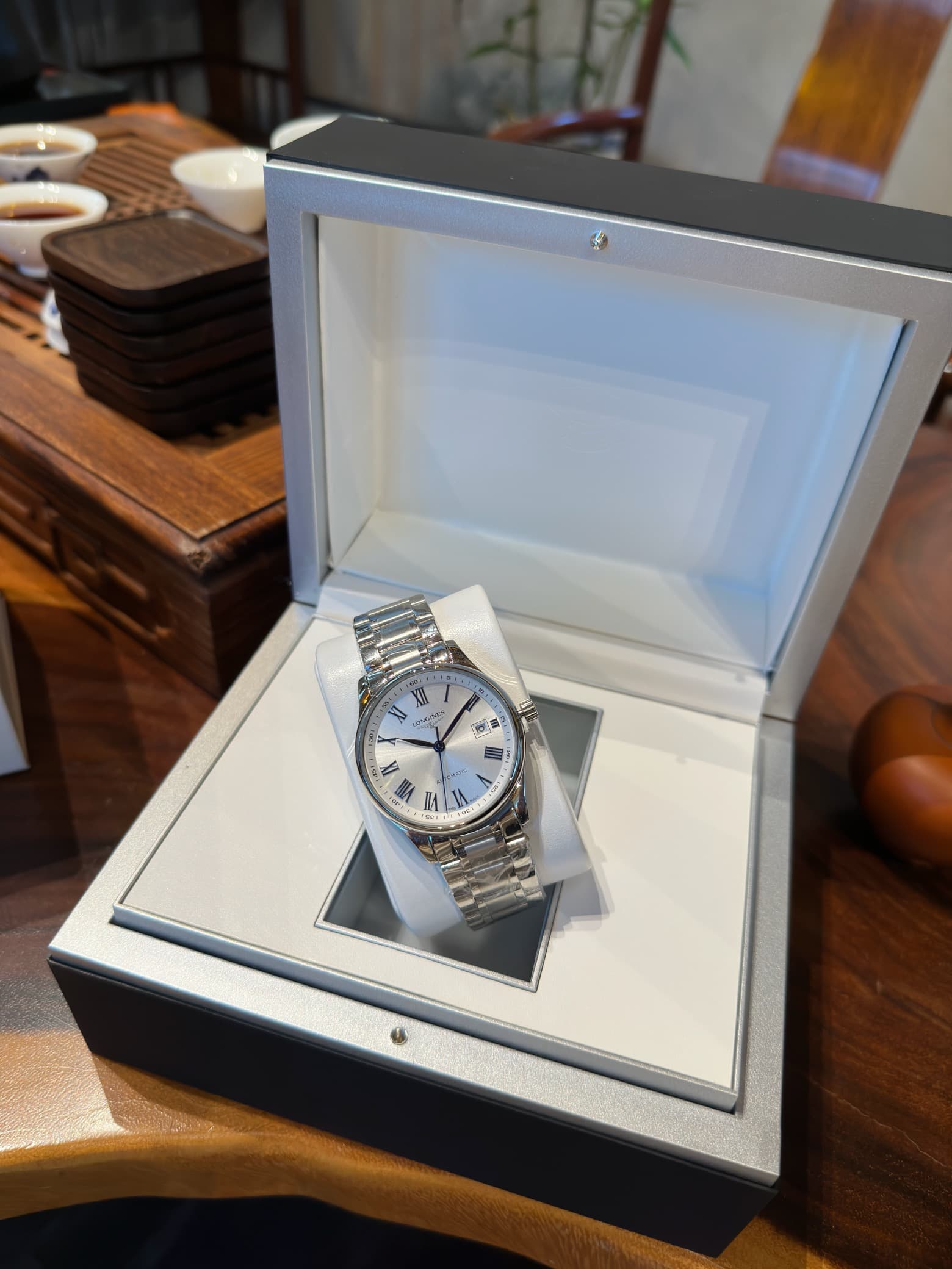 Longines White Watch
