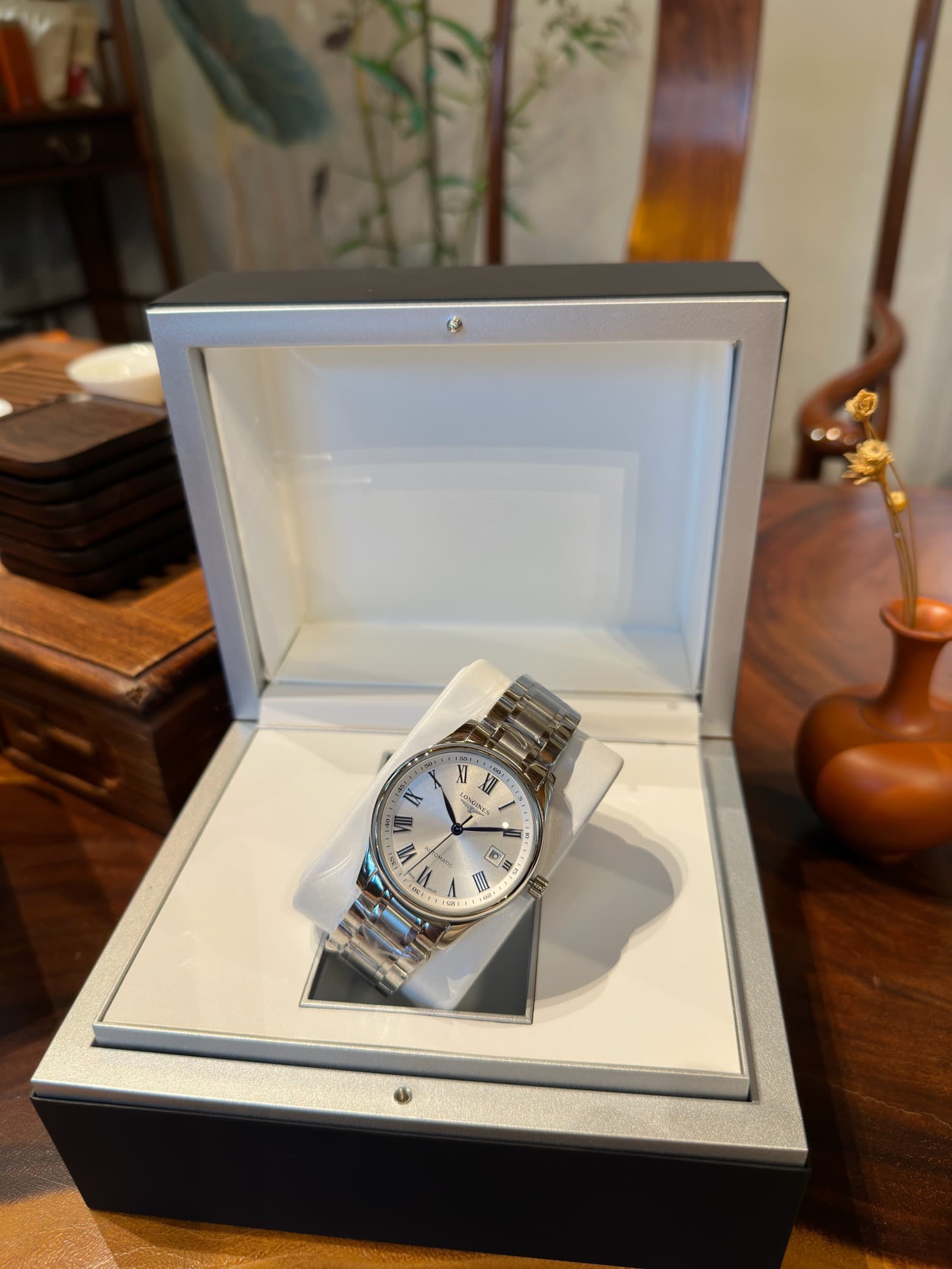 Longines White Watch