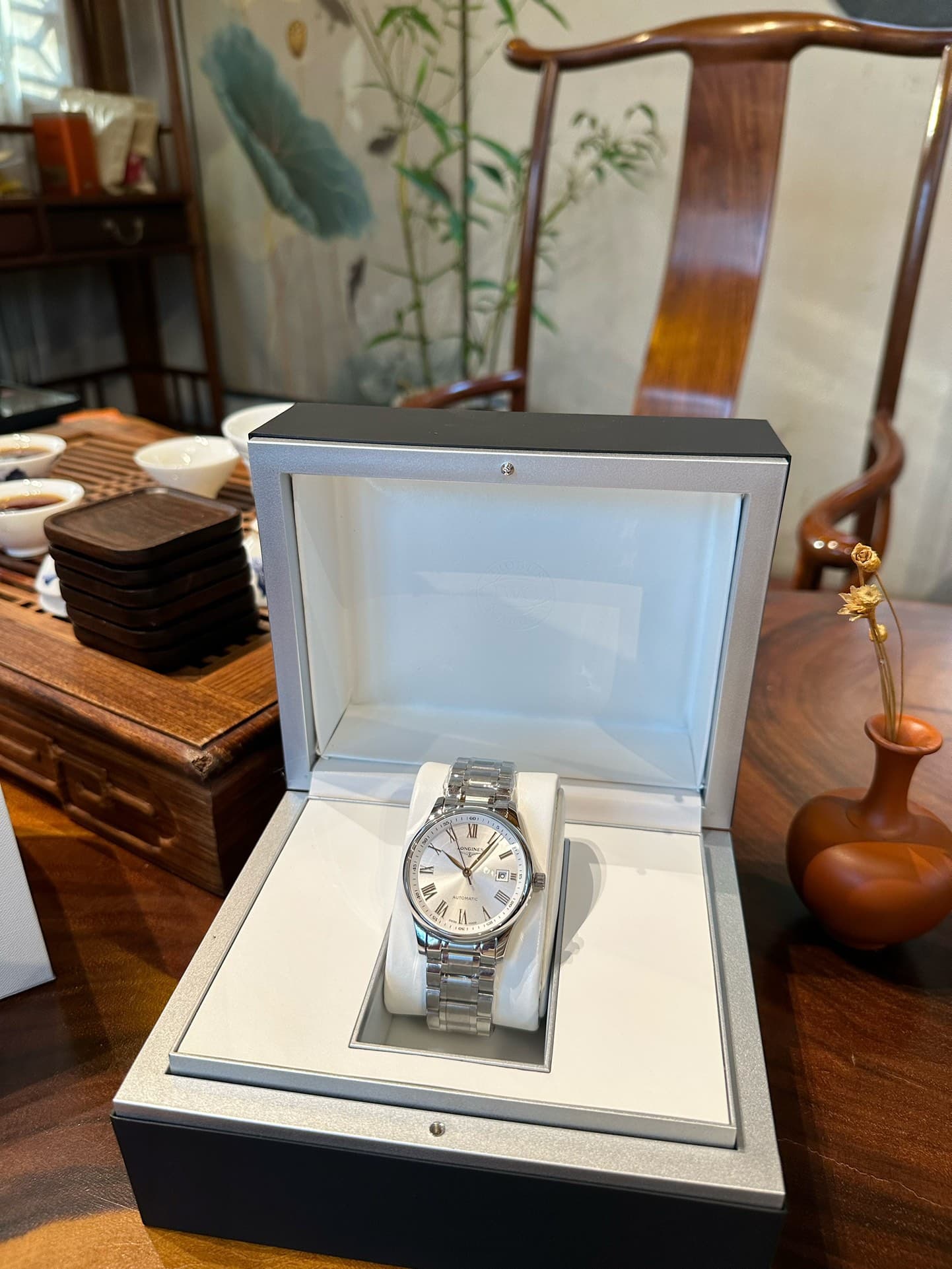 Longines White Watch