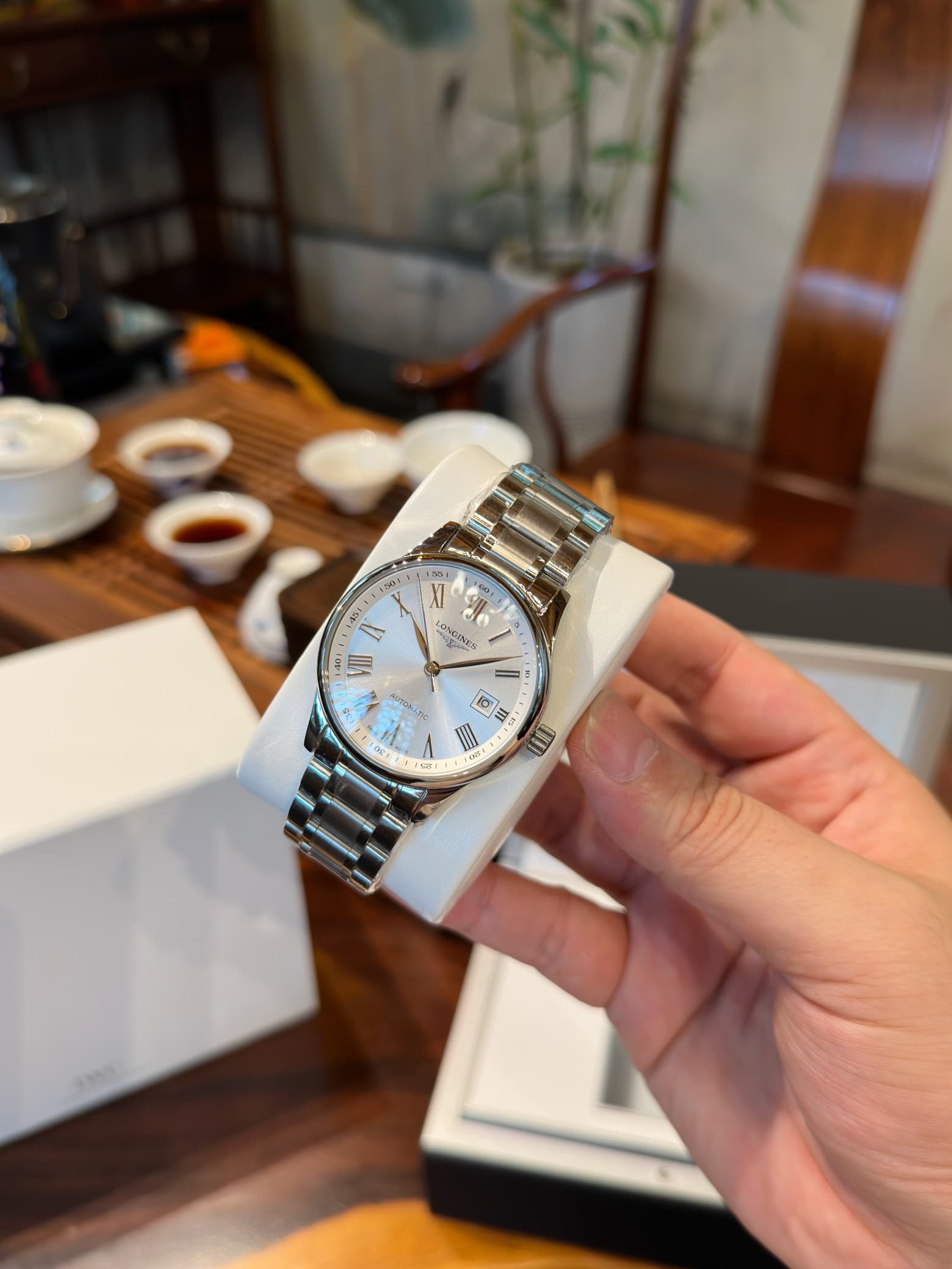 Longines White Watch