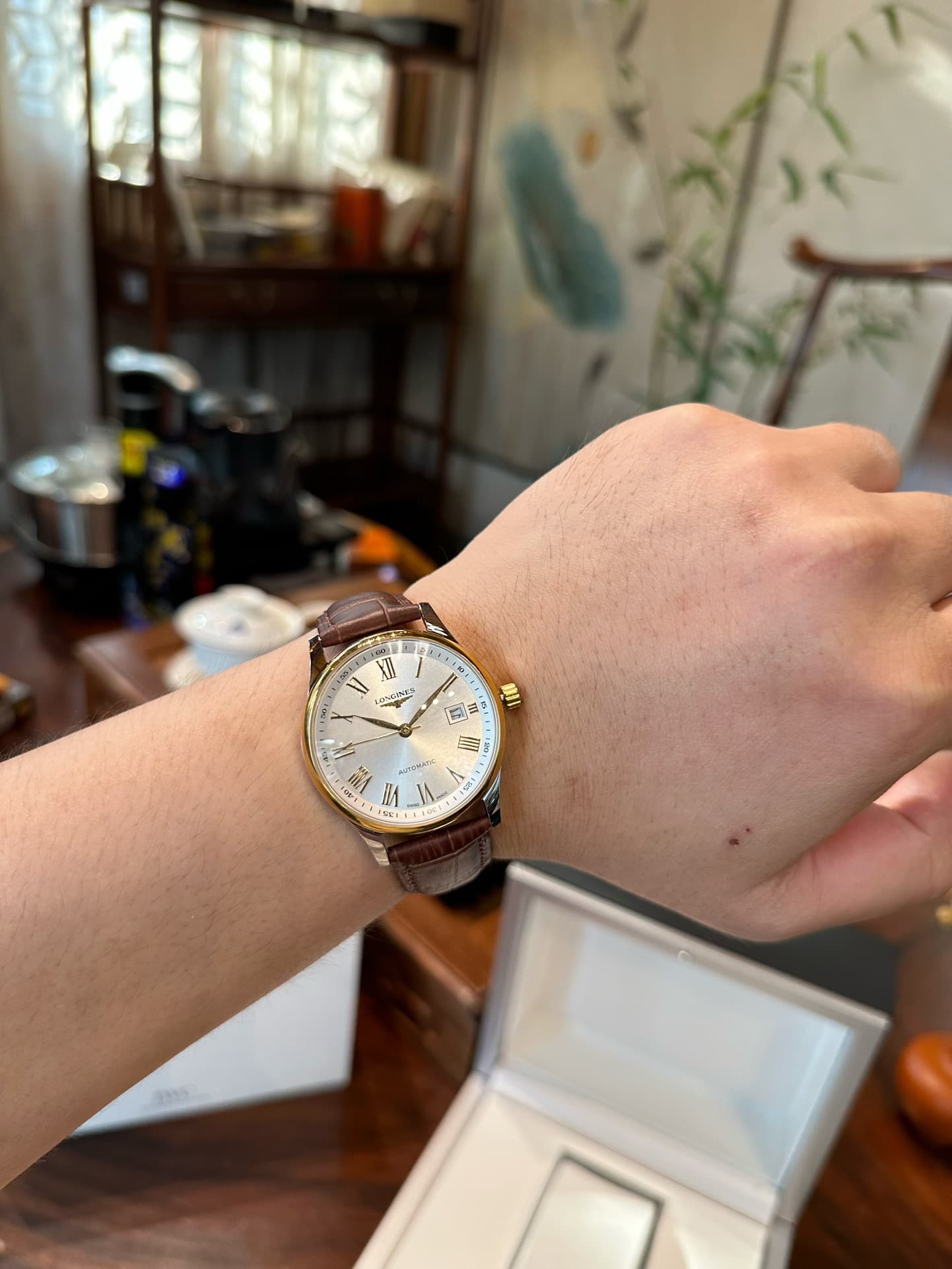 Longines White Watch