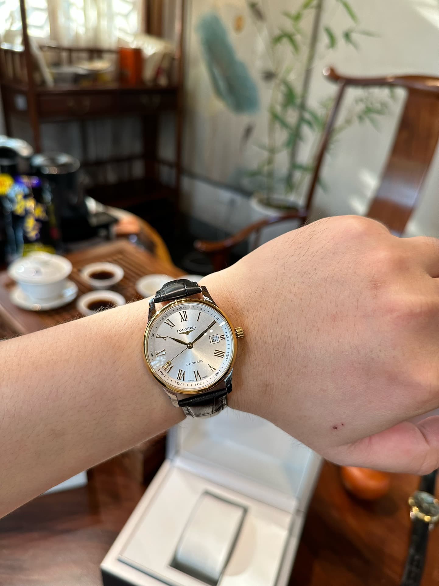 Longines White Watch