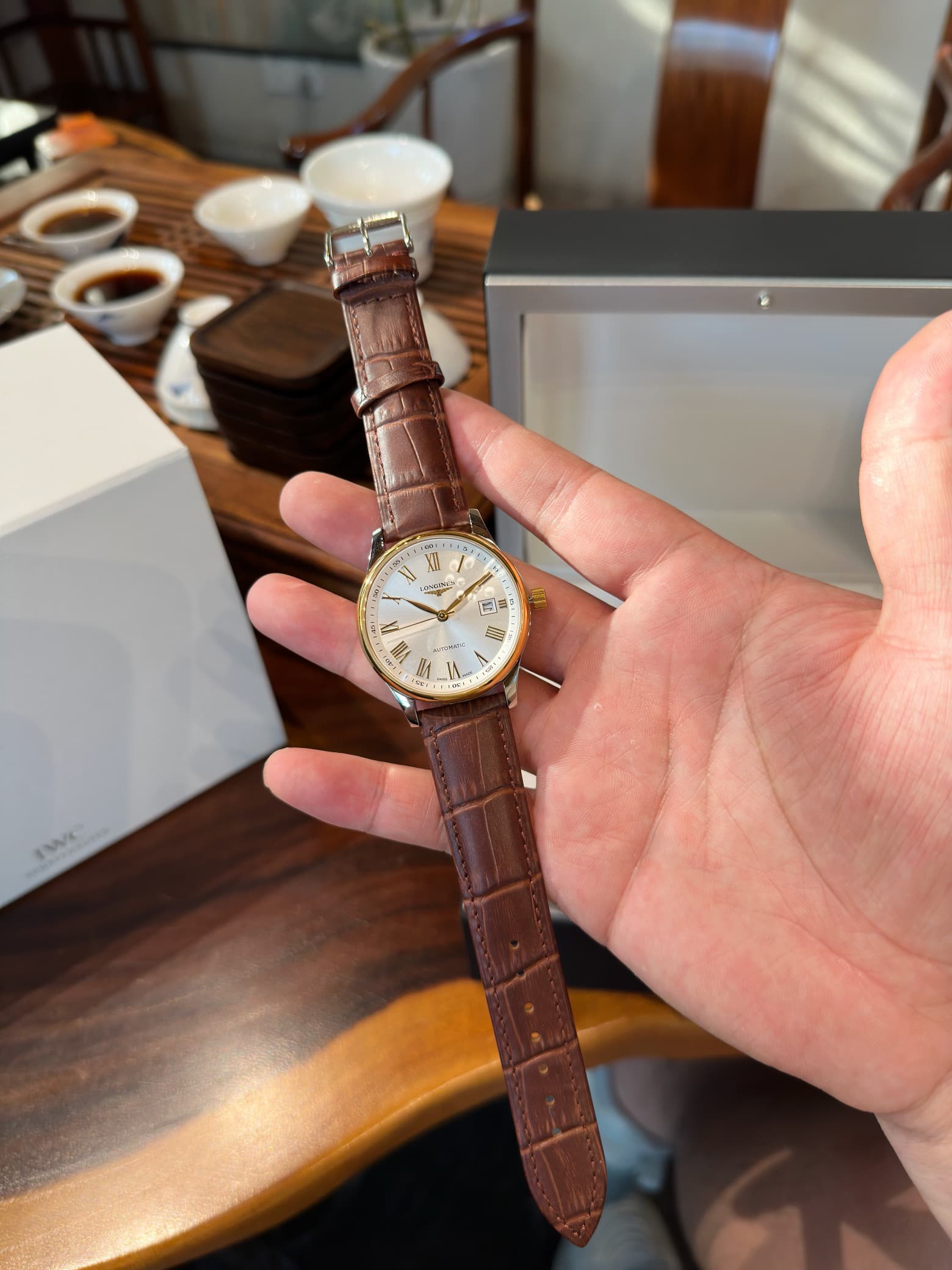 Longines White Watch