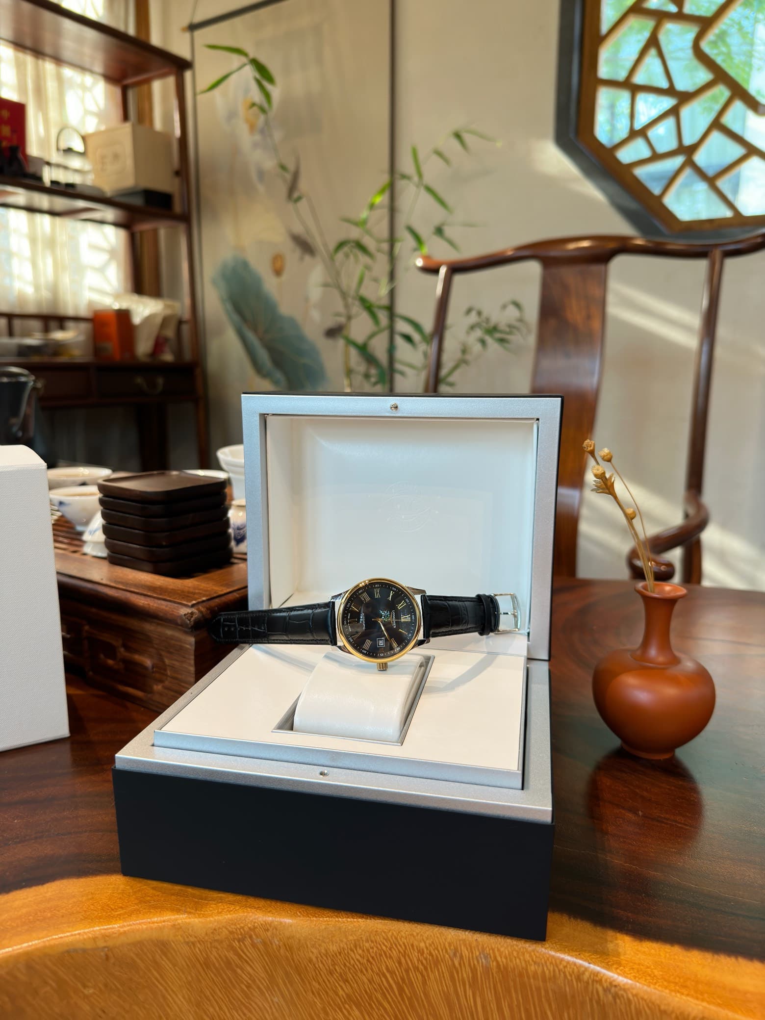 Longines White Watch