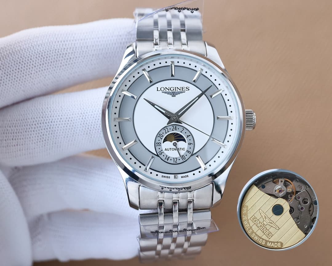 Longines White Watch