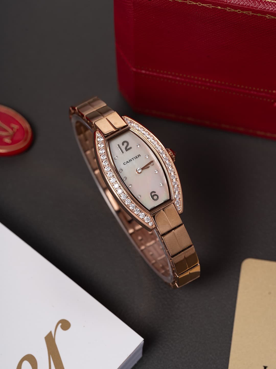 Cartier White Mini Watch