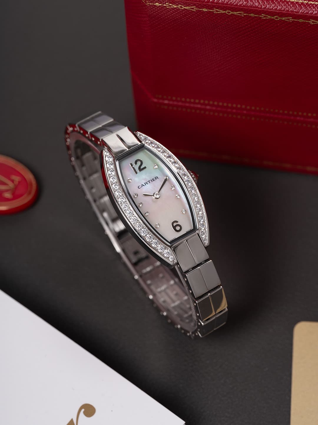 Cartier White Mini Watch
