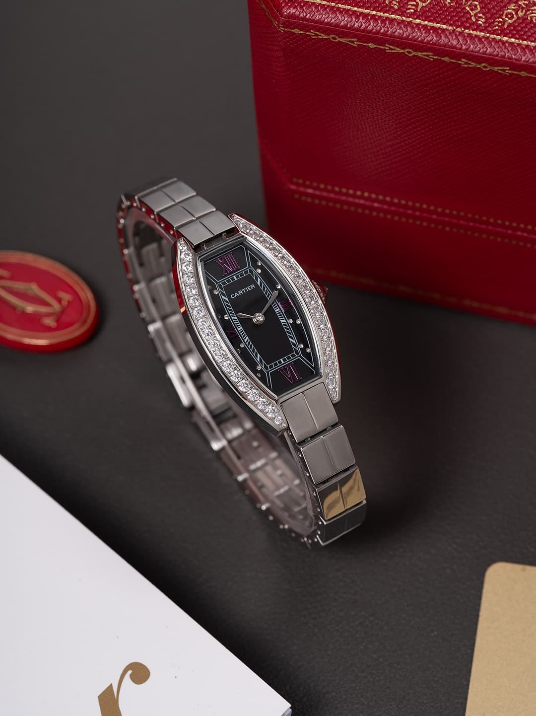 Cartier White Mini Watch