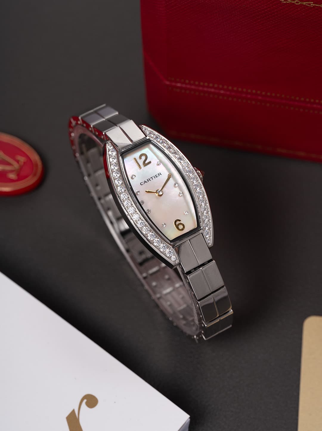 Cartier White Mini Watch
