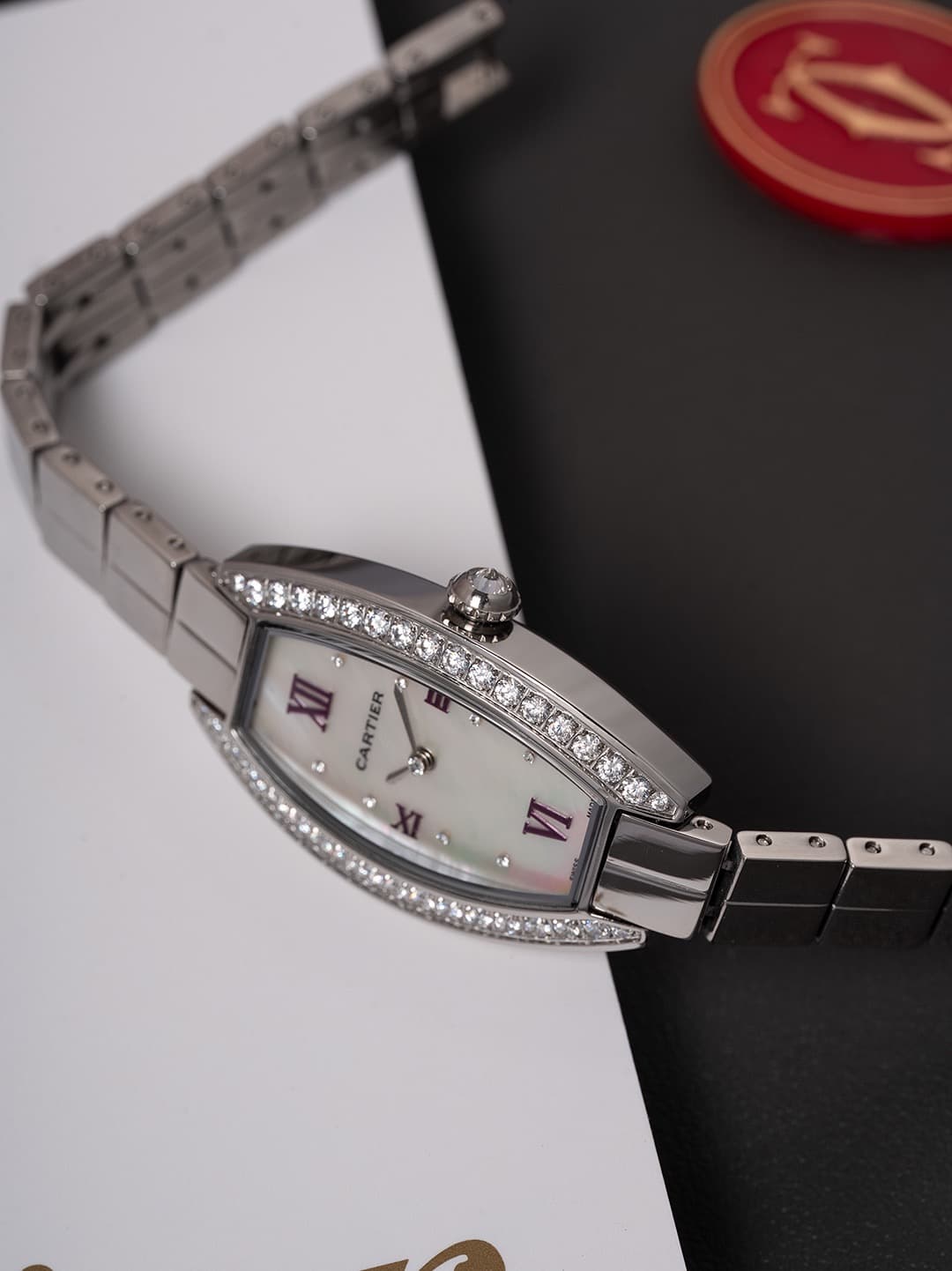 Cartier White Mini Watch