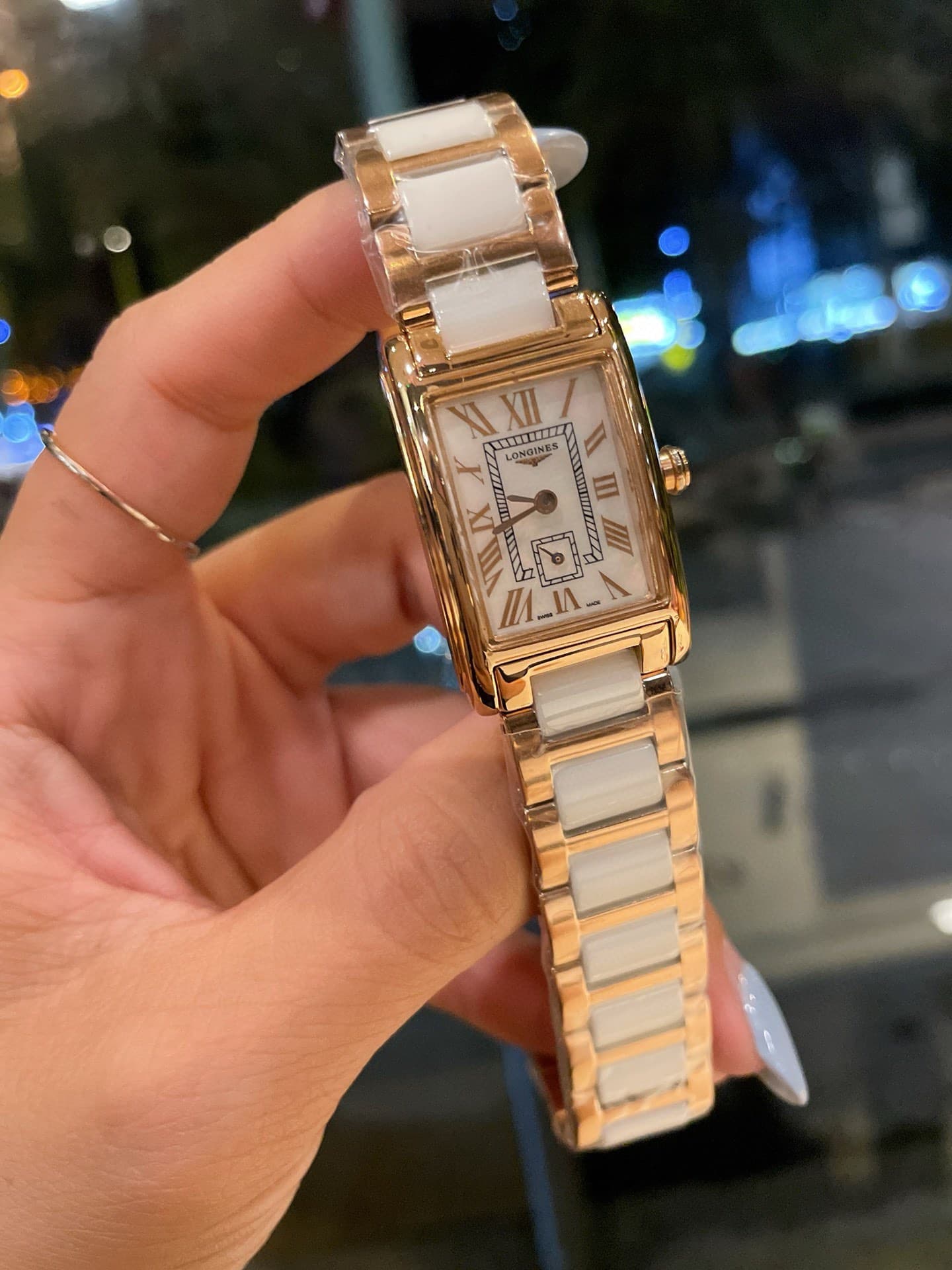Longines White Watch