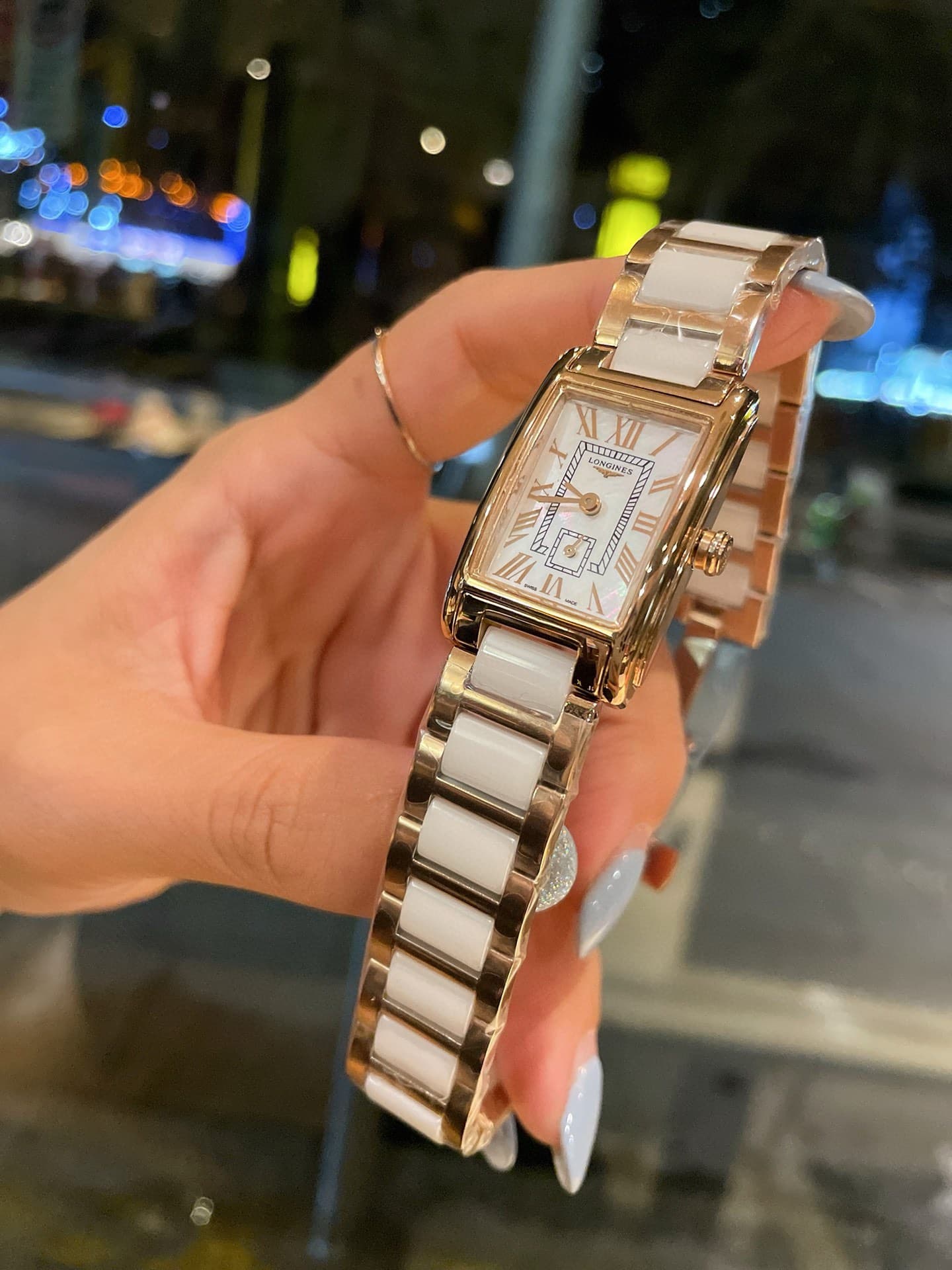 Longines White Watch