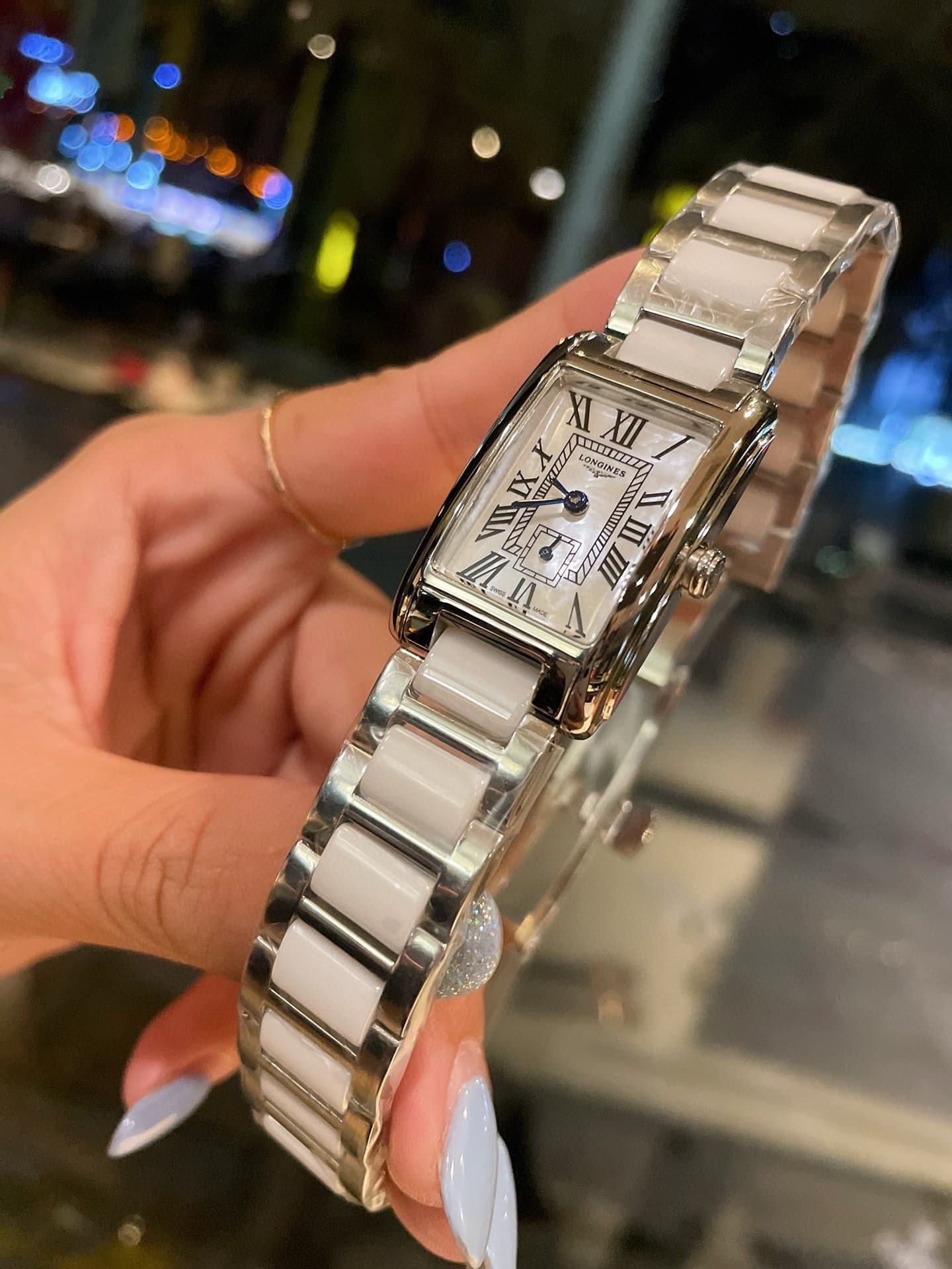 Longines White Watch