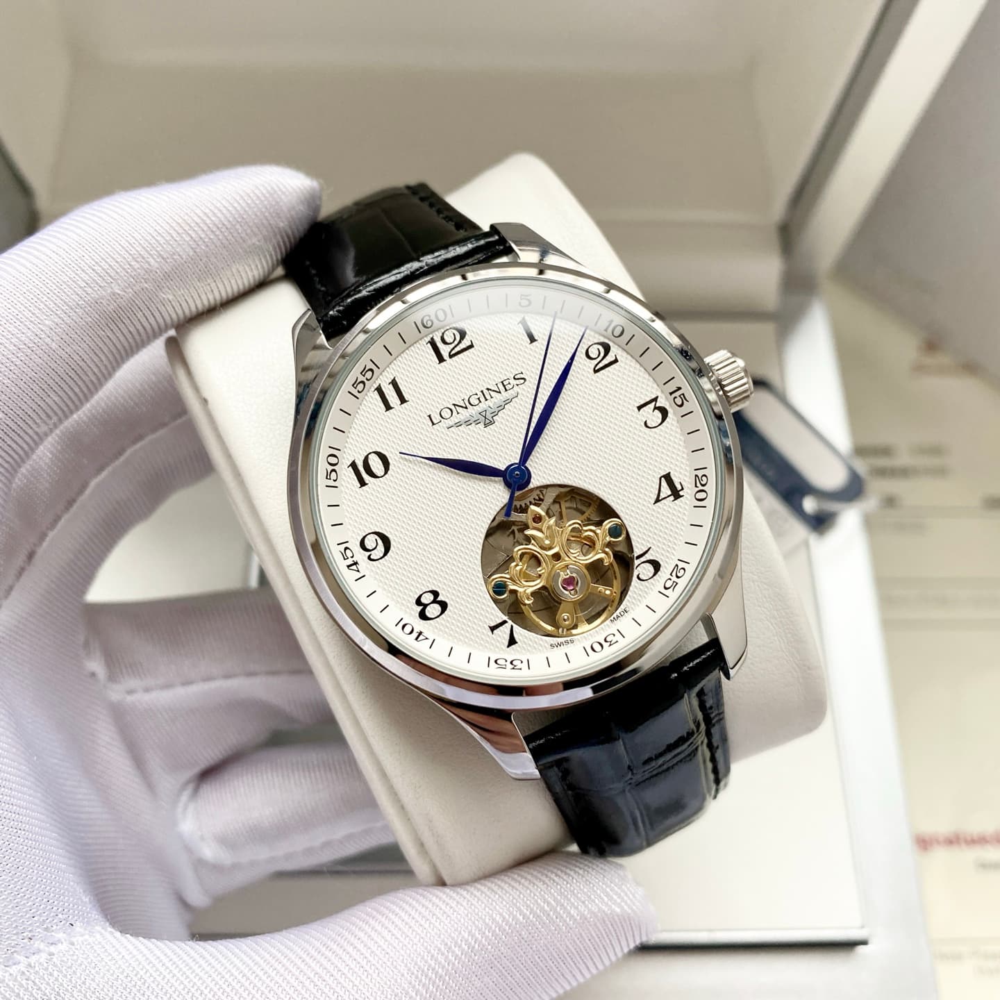 Longines White Watch
