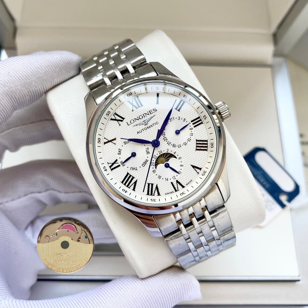 Longines White Watch