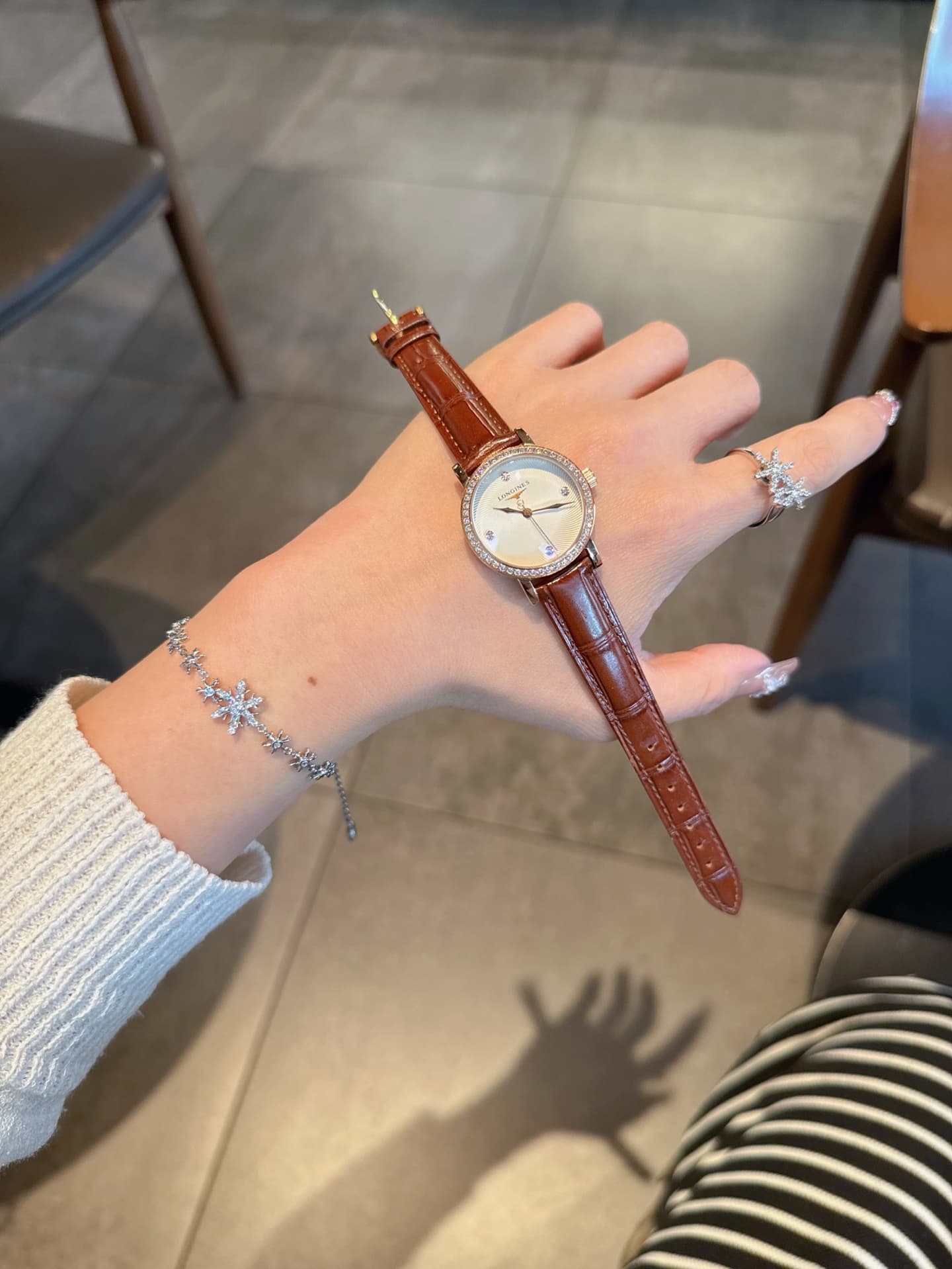 Longines White Watch