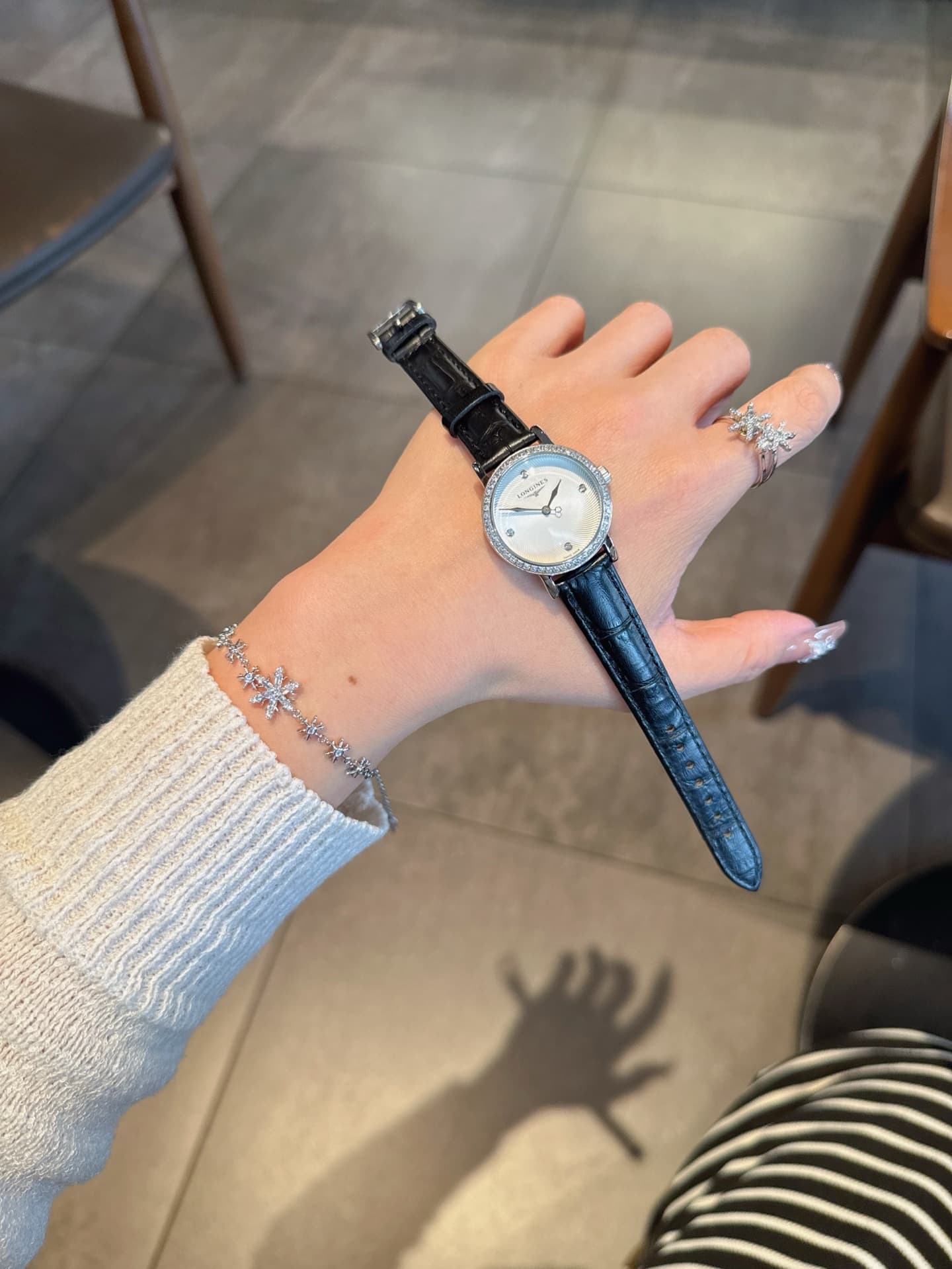 Longines White Watch