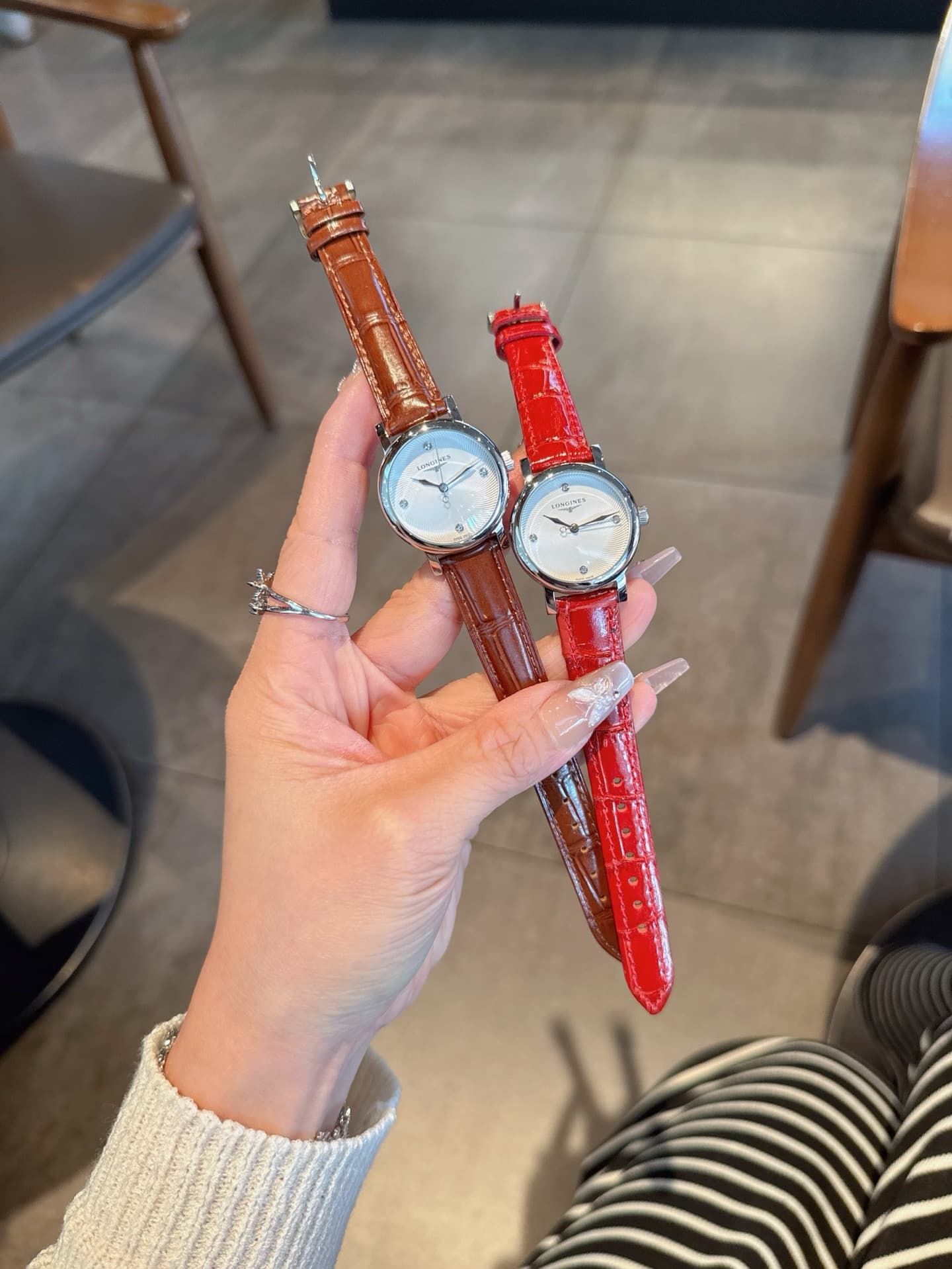 Longines White Watch
