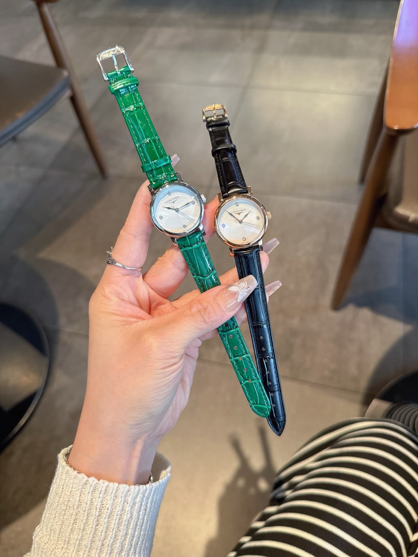 Longines White Watch
