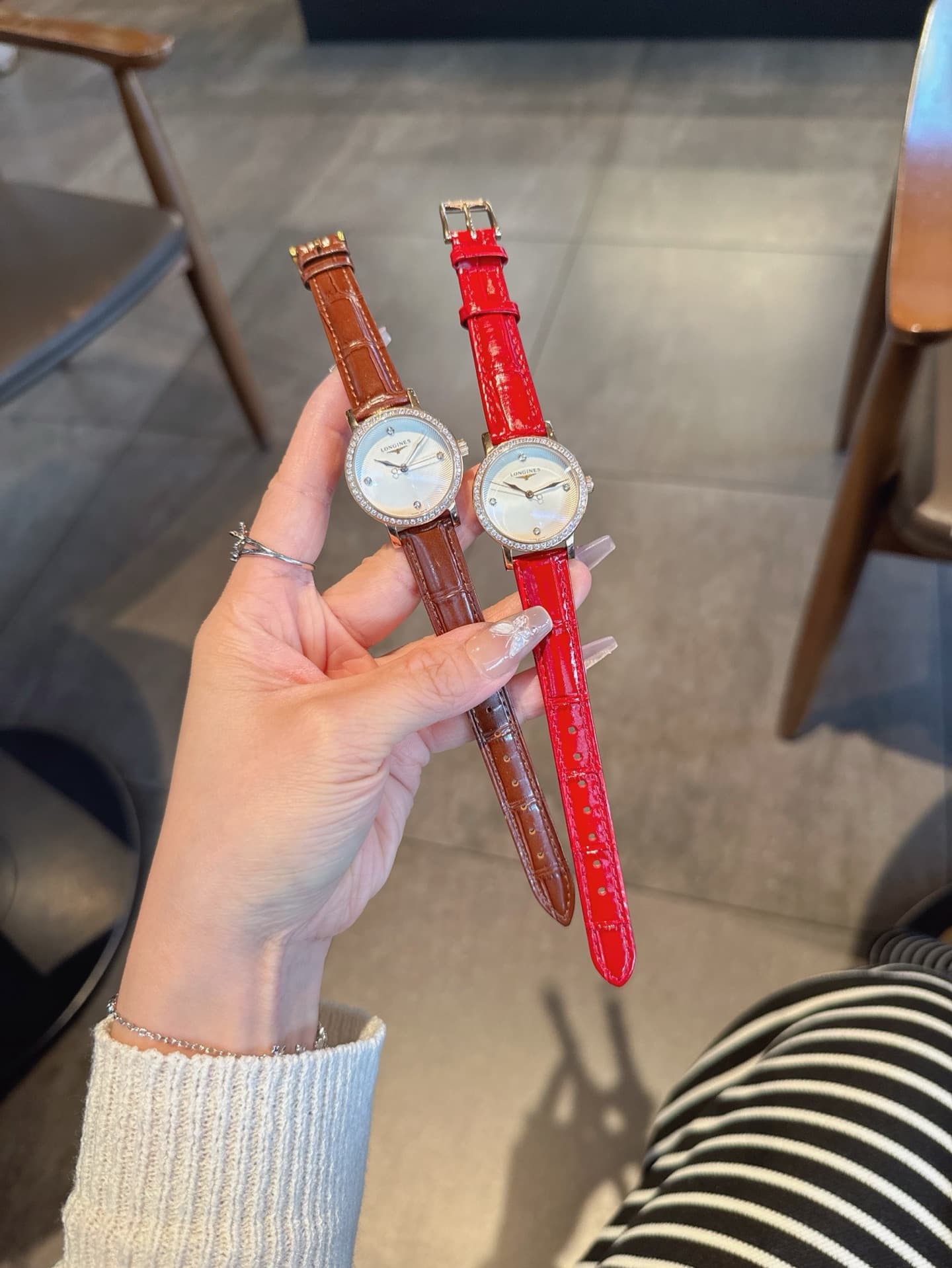 Longines White Watch