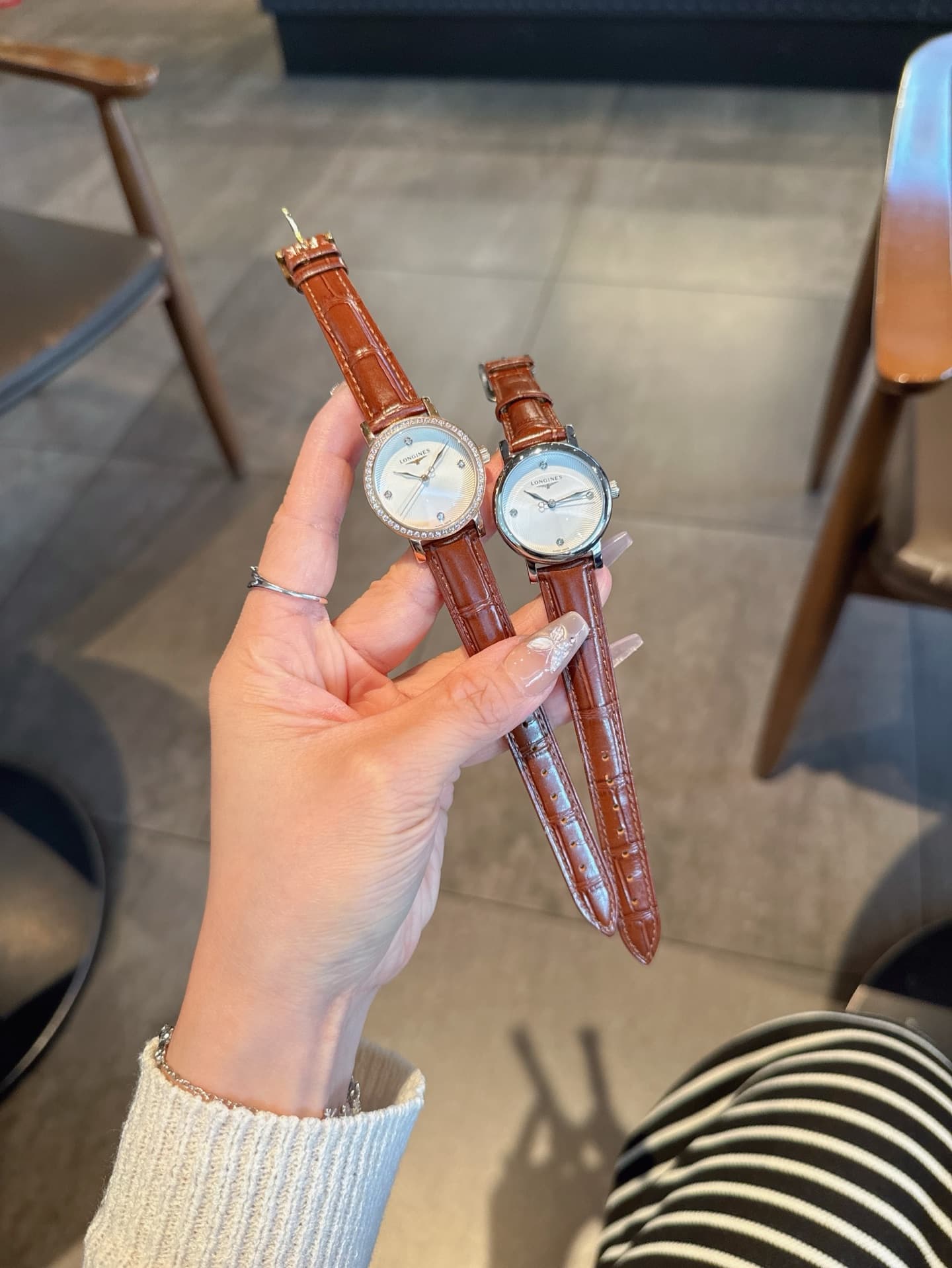 Longines White Watch