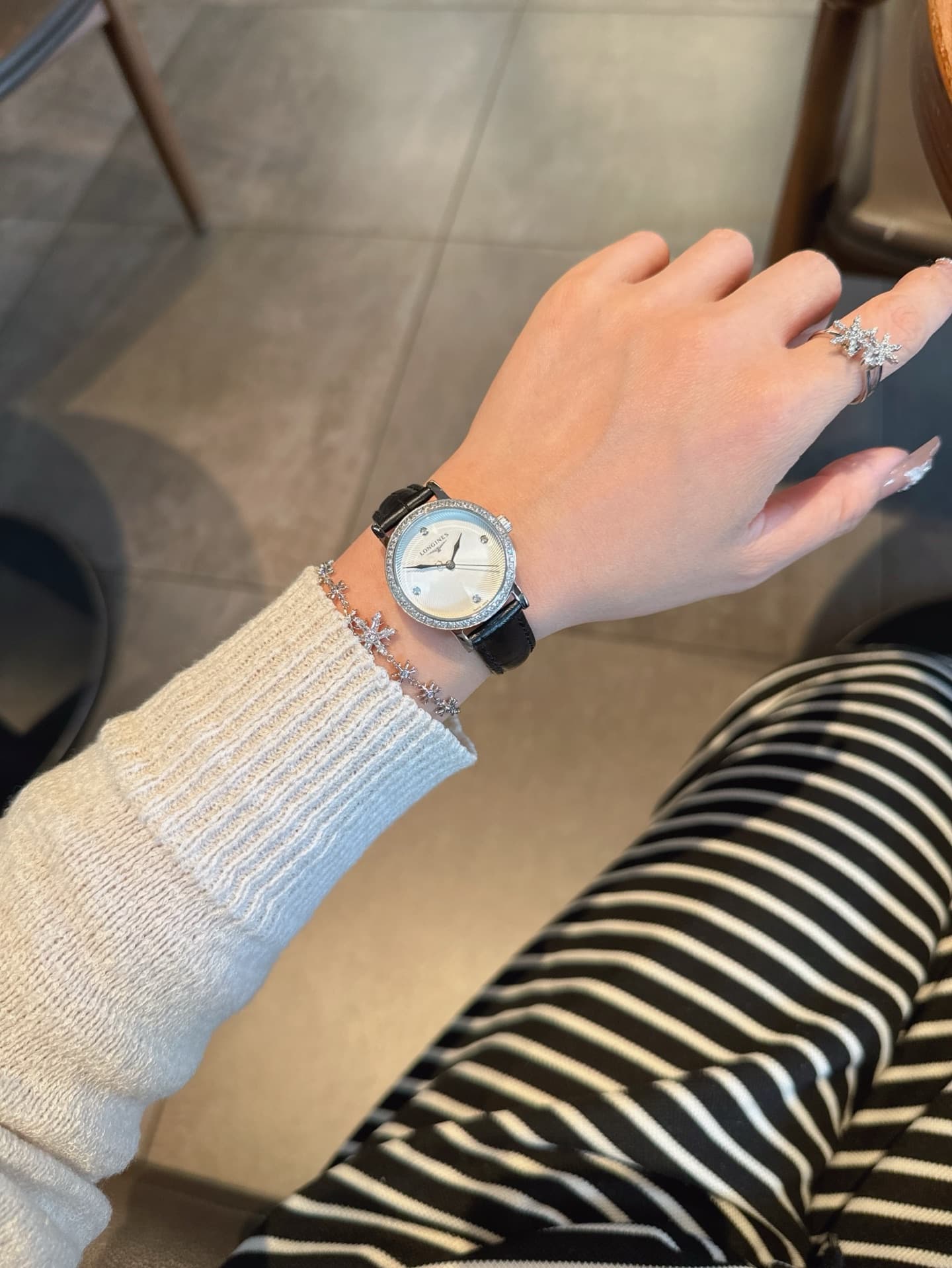 Longines White Watch