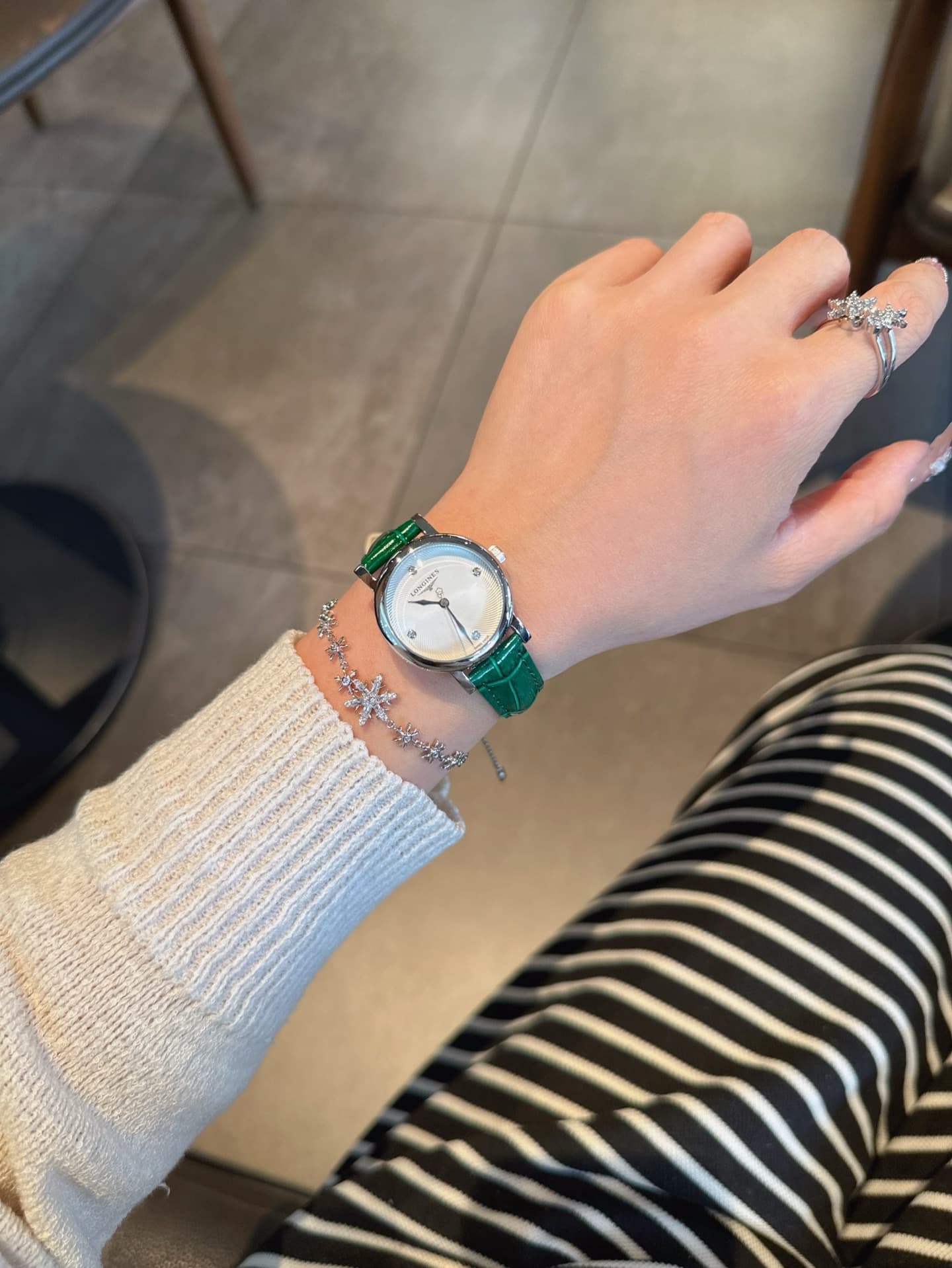 Longines White Watch
