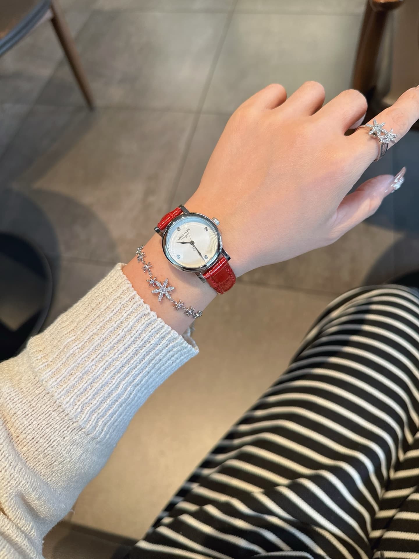 Longines White Watch