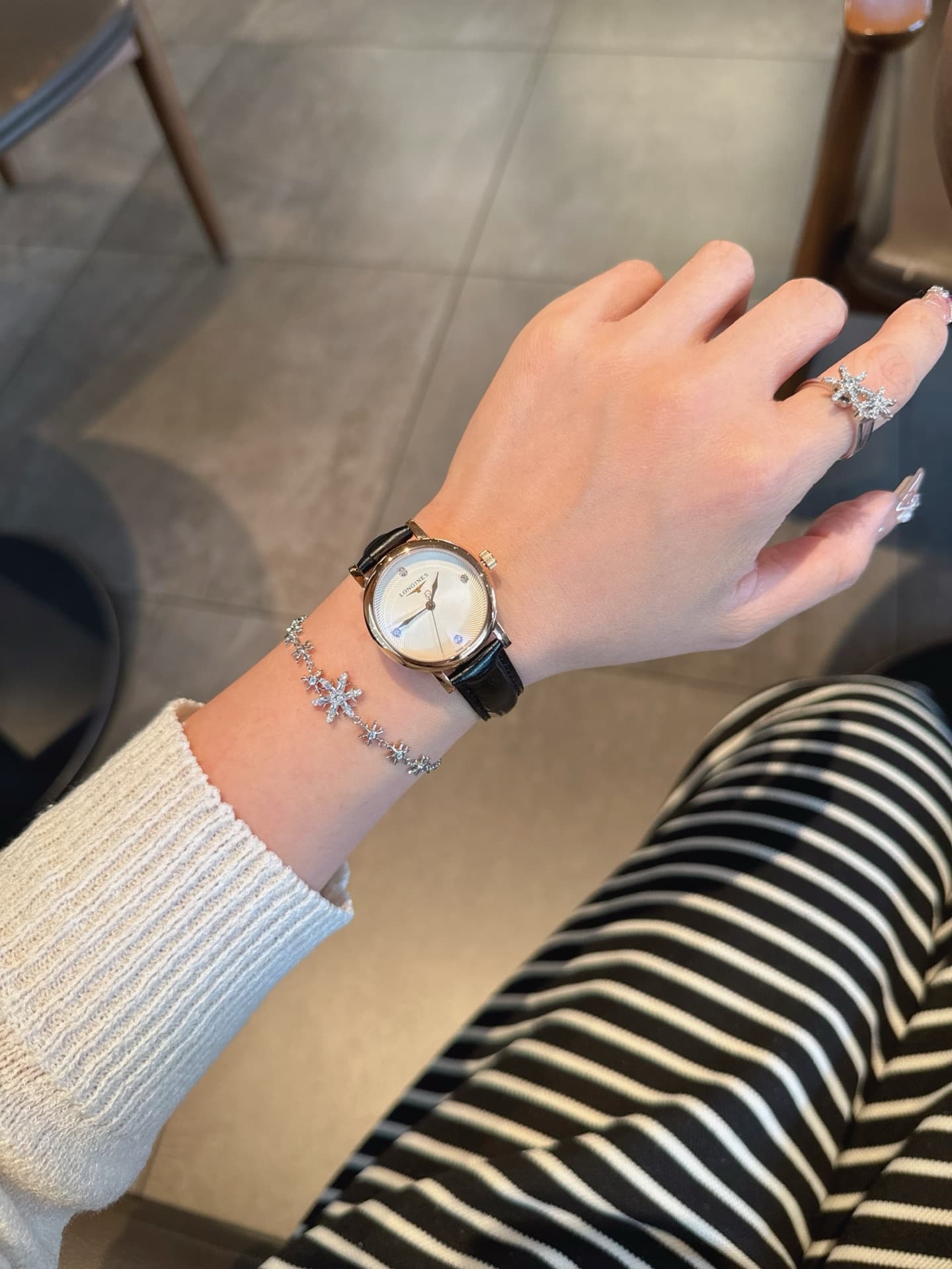 Longines White Watch