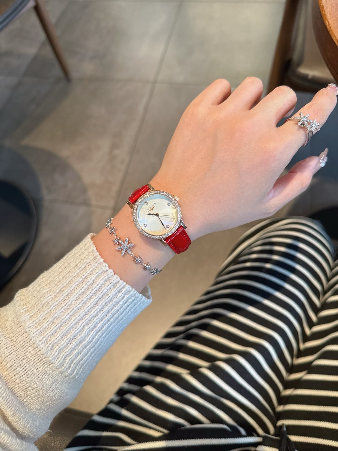 Longines White Watch