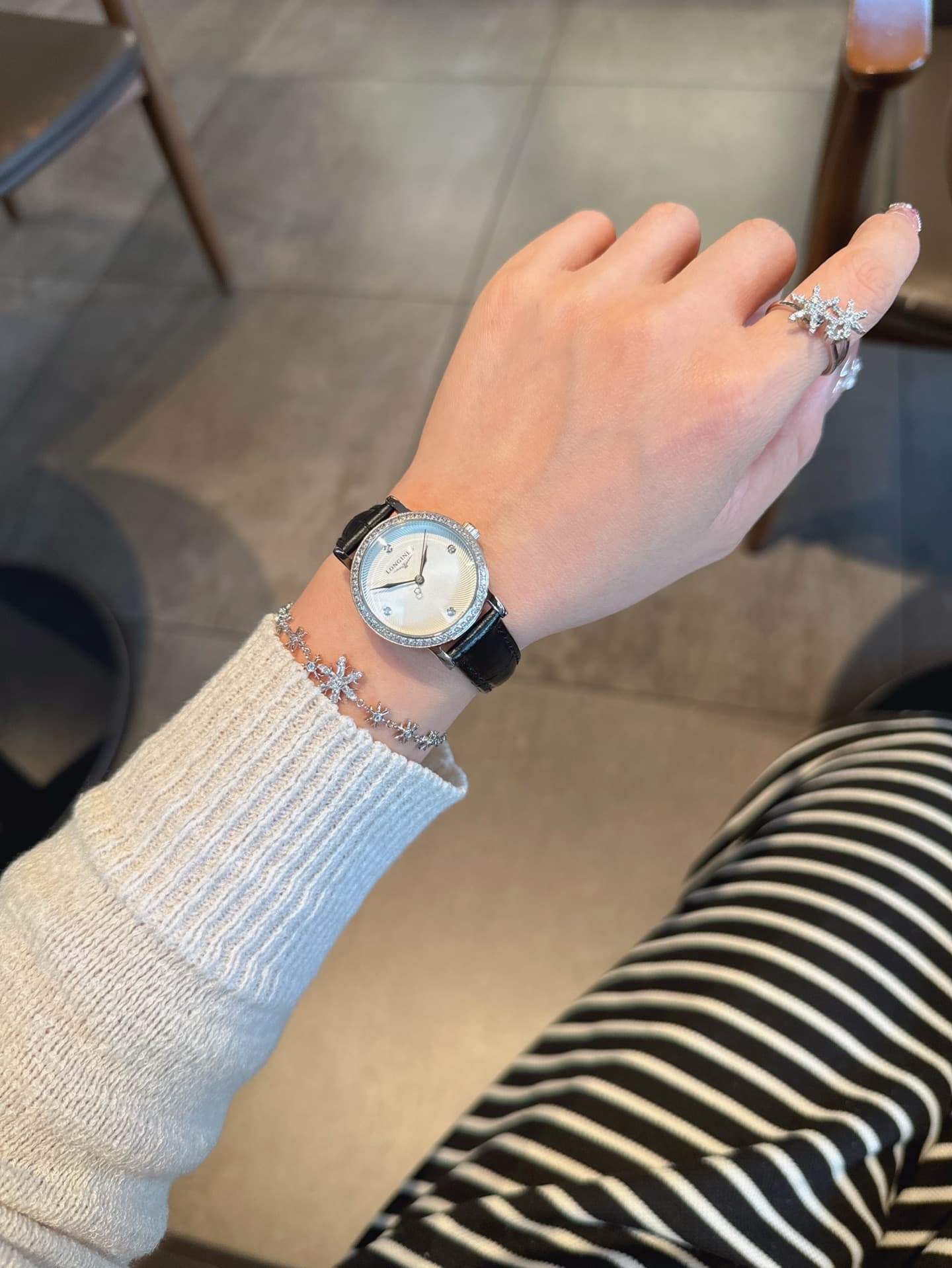 Longines White Watch